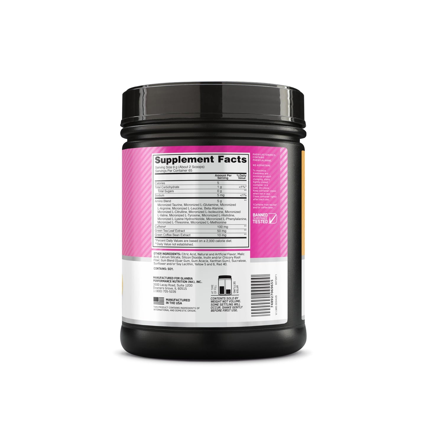Optimum Nutrition Amino Energy - Pre Workout with Green Tea, BCAA, Amino Acids, Keto Friendly, Green Coffee Extract, Energy Powder - Tropical Sunrise, 20.6 Ounces