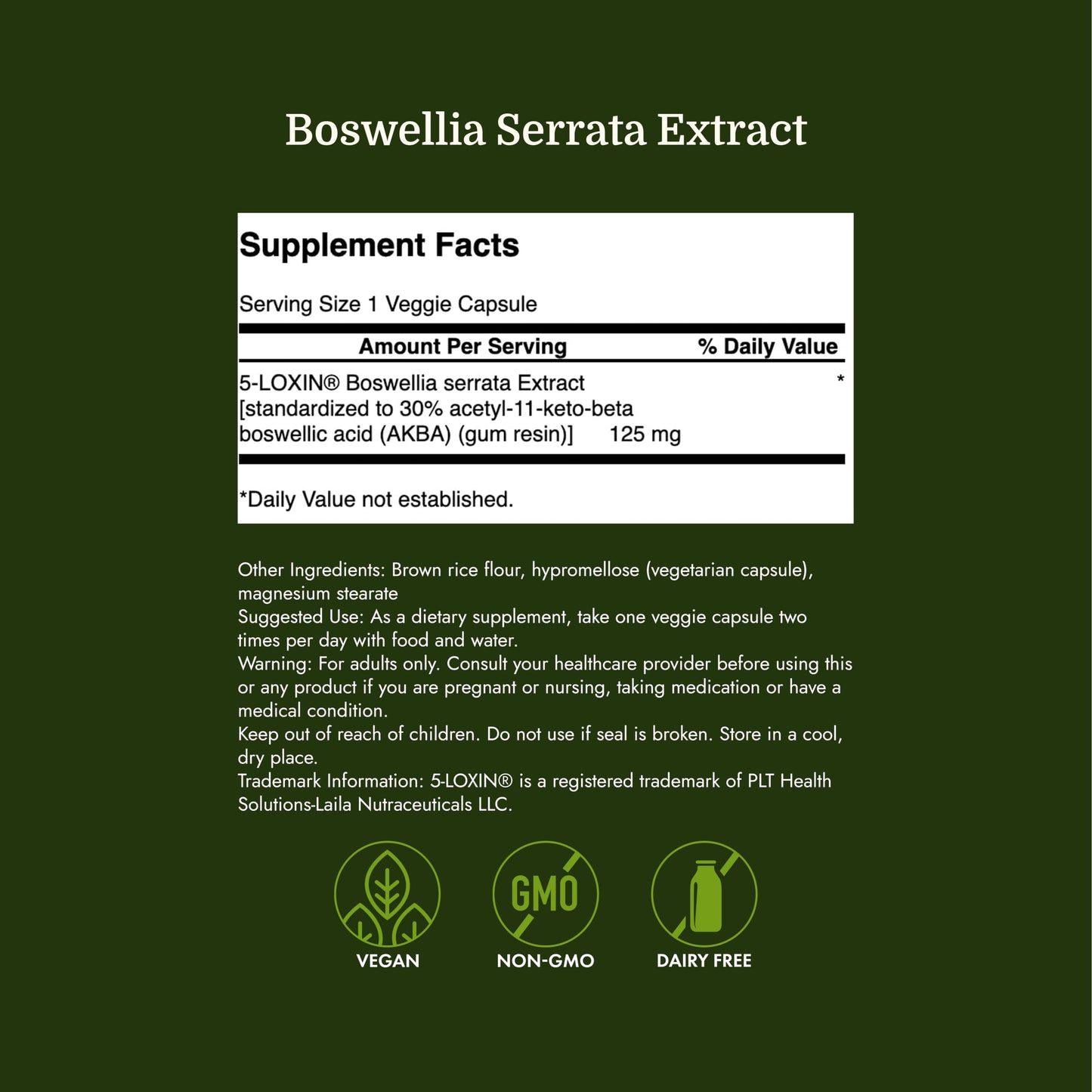 Swanson Boswellia Serrata Extract Capsule 60 Veggie Caps