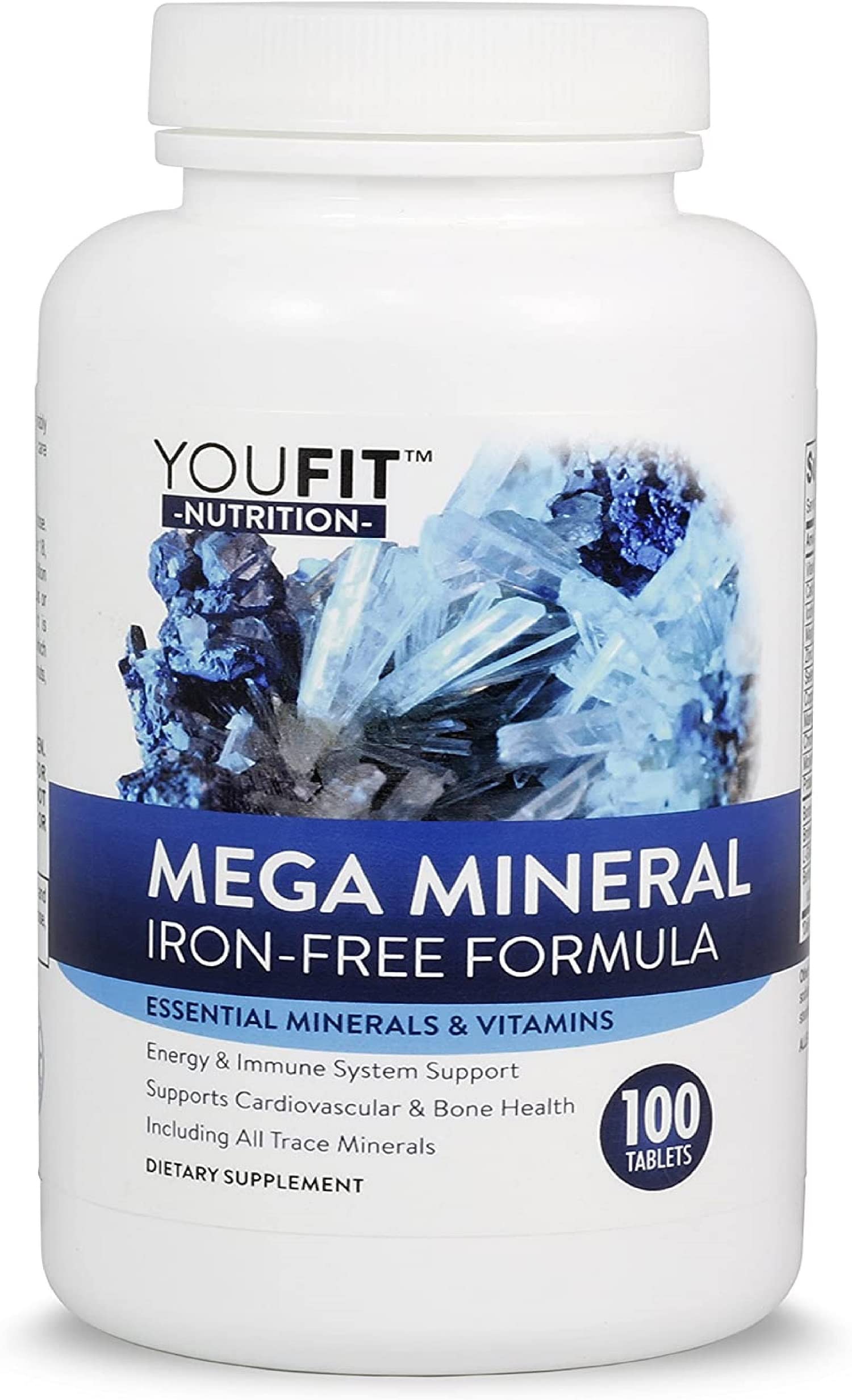 YouFit Nutrition Mega Minerals Supplement 100 Capsules