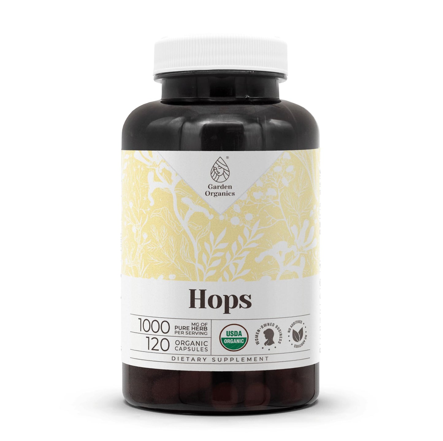 Garden Organics Hops Capsules, 120 Count