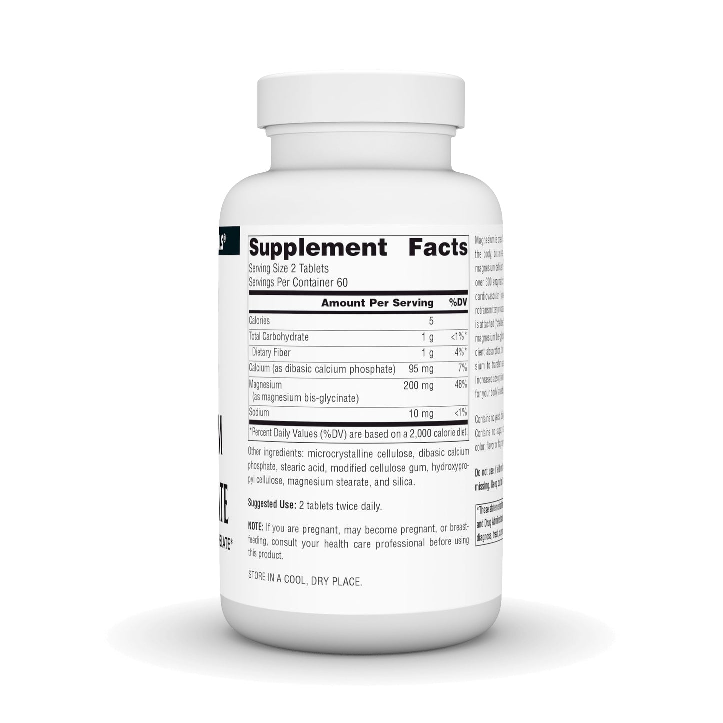 Source Naturals Magnesium Bis-Glycinate Tablet, 120 Tablets