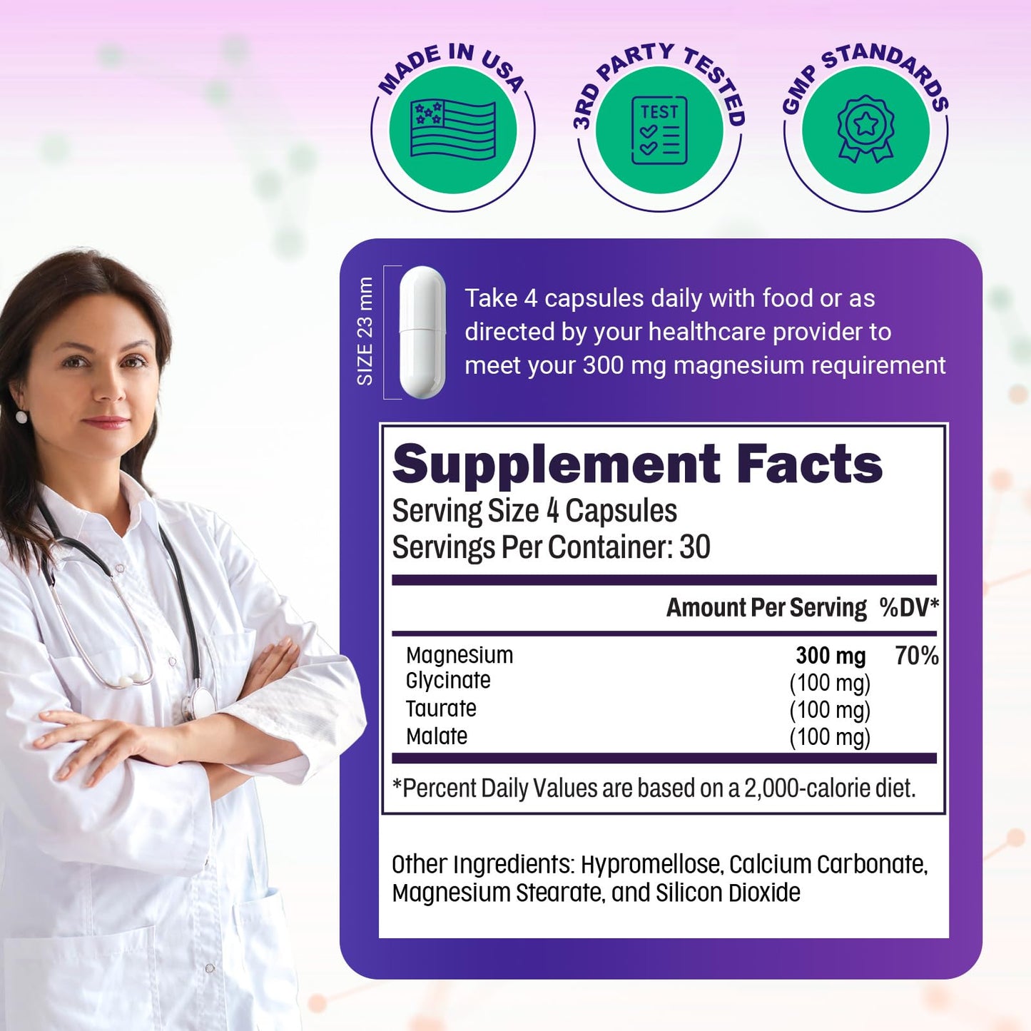 Keystone Peak Triple Magnesium Complex Capsules 120 Count