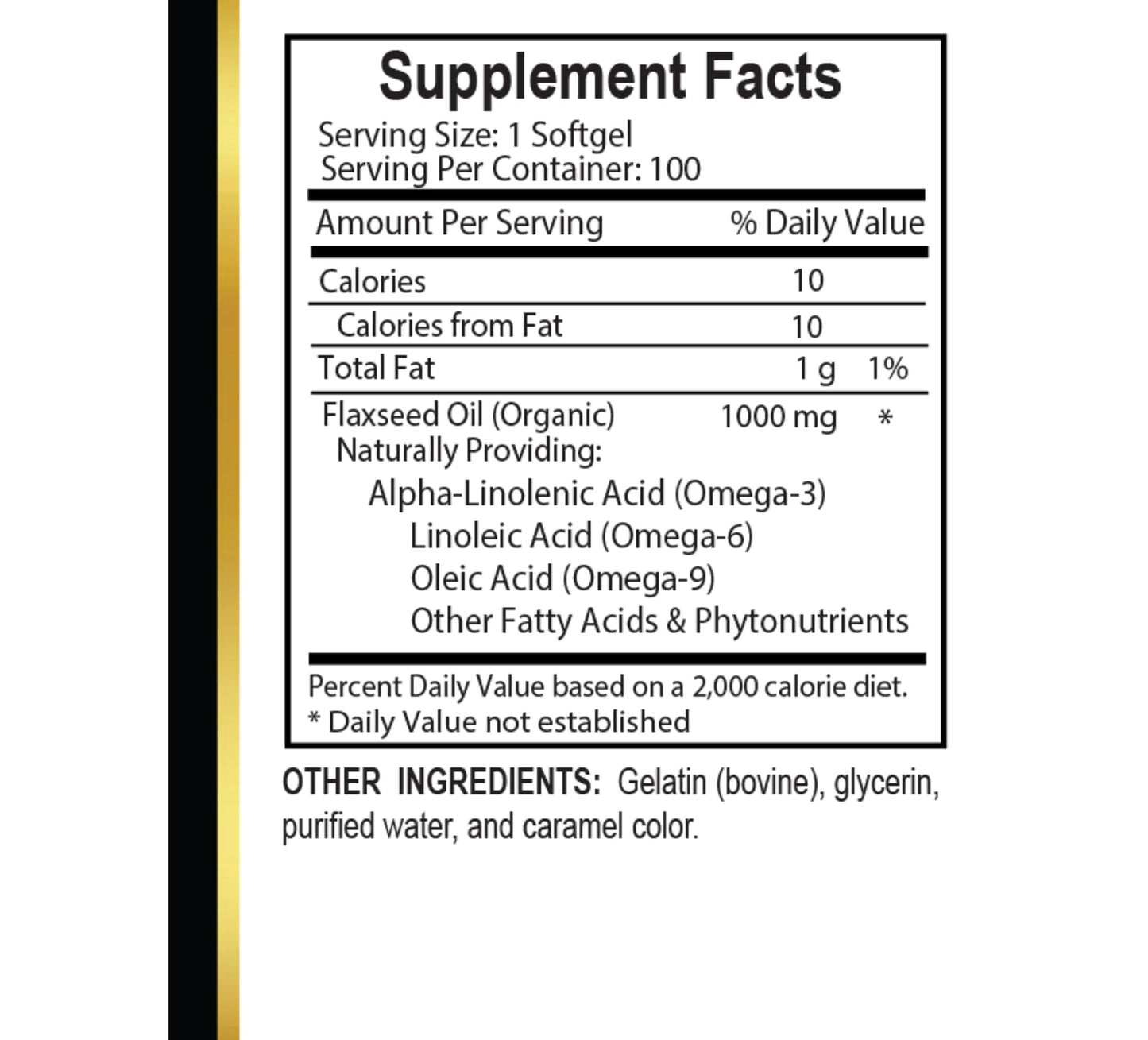 OLANTA TRADE SOLUTION Flaxseed Oil Capsules 100 Capsules