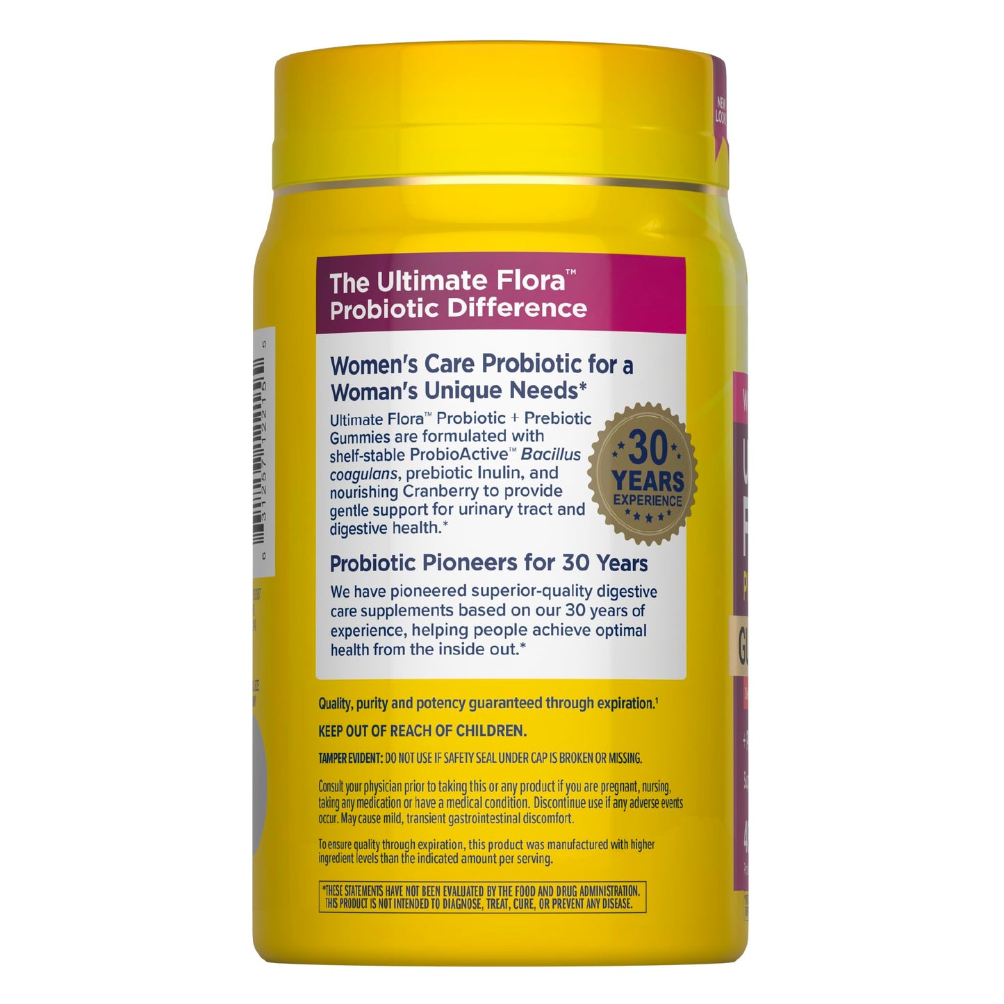 Renew Life Women's Care Cherry Prebiotic and Probiotic Gummies, 2 Billion CFU, 48 Count