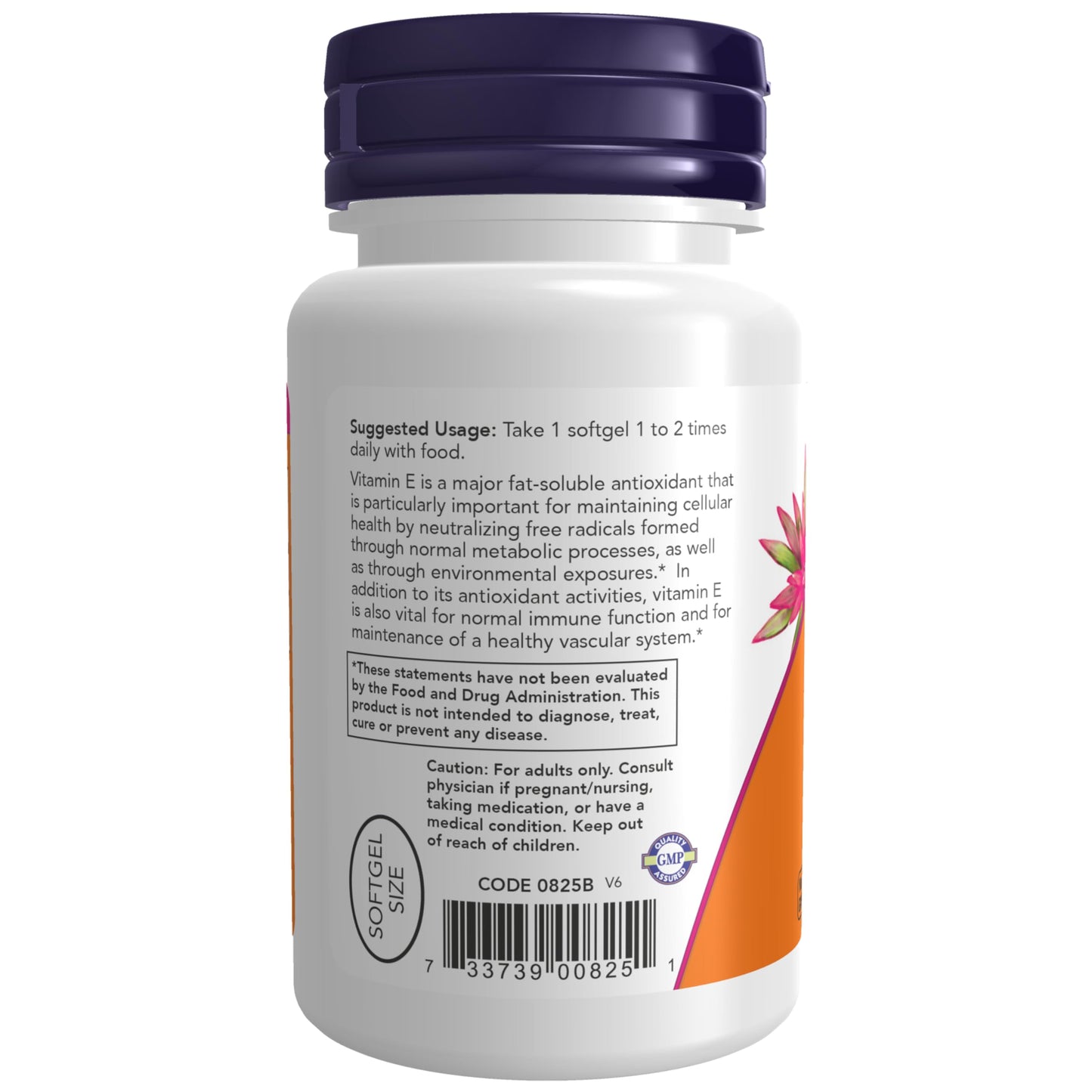 NOW Foods Vitamin E-200 IU D-Alpha Tocopheryl Softgels, 100 Softgels