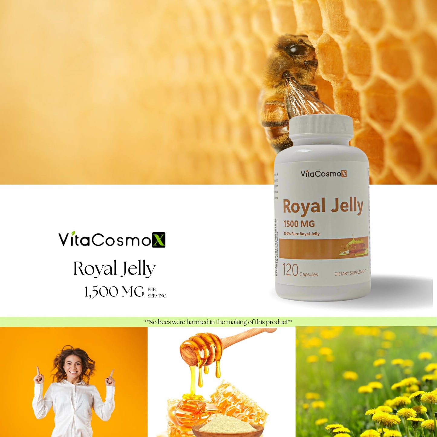 VitaCosmoX Royal Jelly Capsule 1 Count