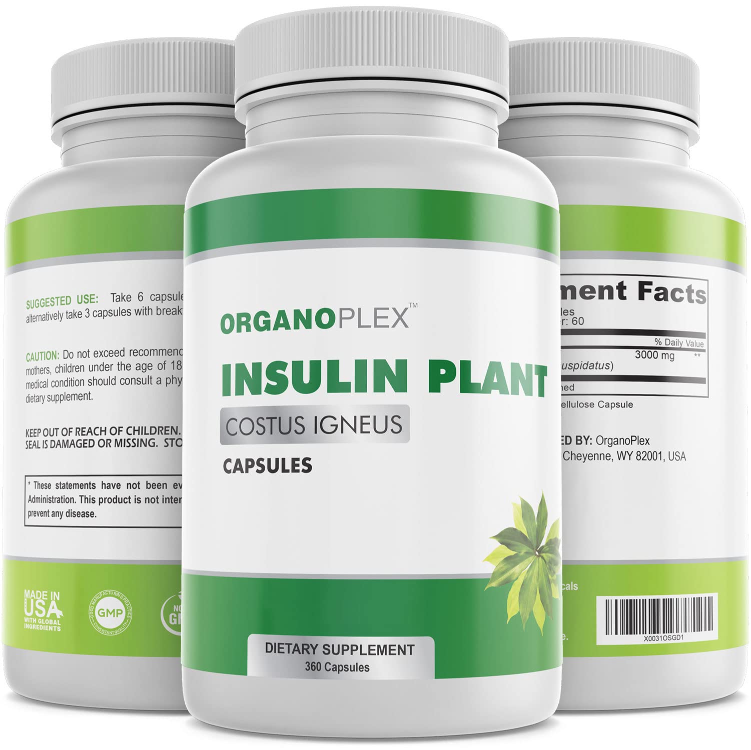 Organoplex Insulin Plant 360 Capsules