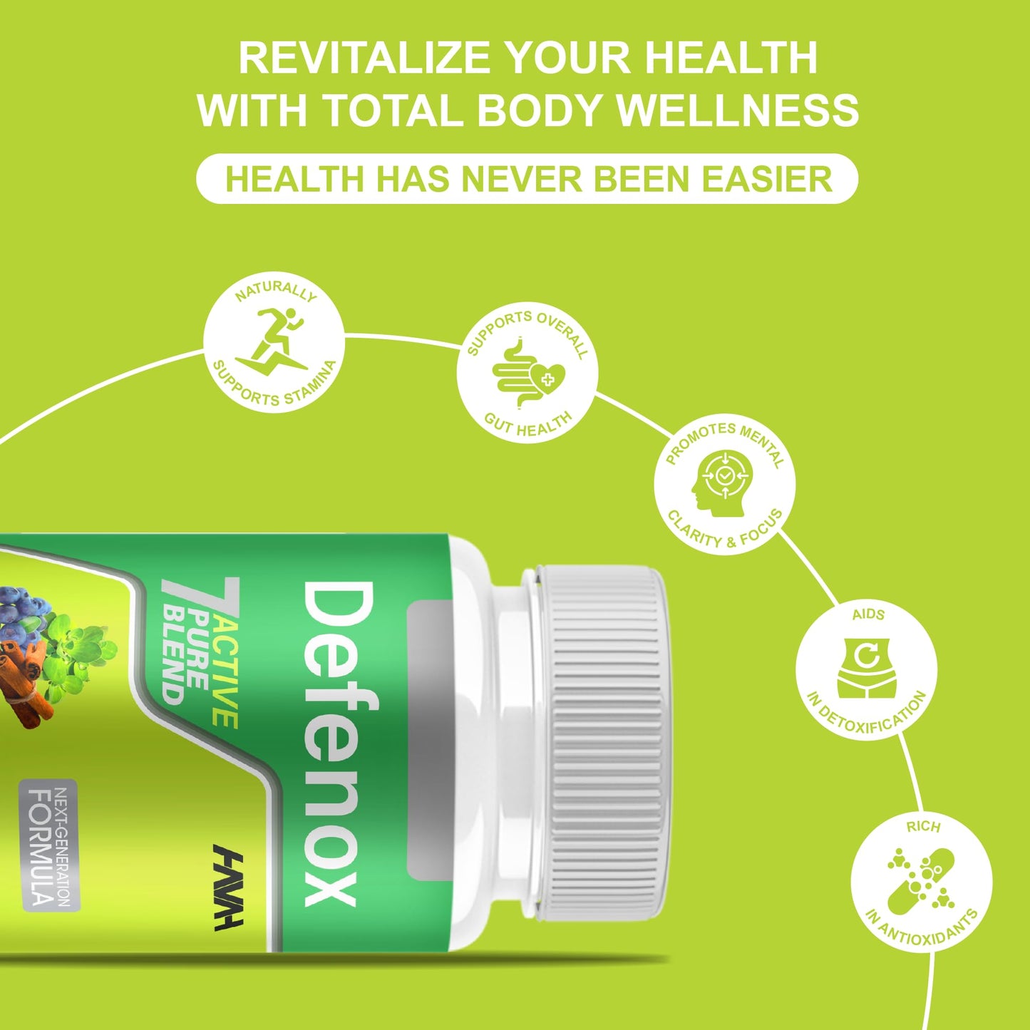 Havah Defenox 7 Active Formula Supplement Capsules, 60 Count