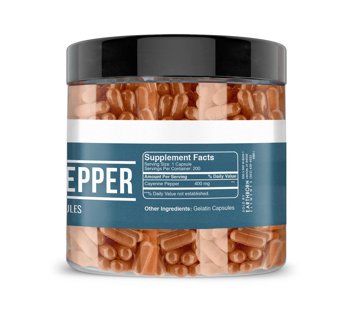 Earthborn Elements Cayenne Pepper, Ceylon Cinnamon & Ginger Root Bundle, 3 x 200 Capsules