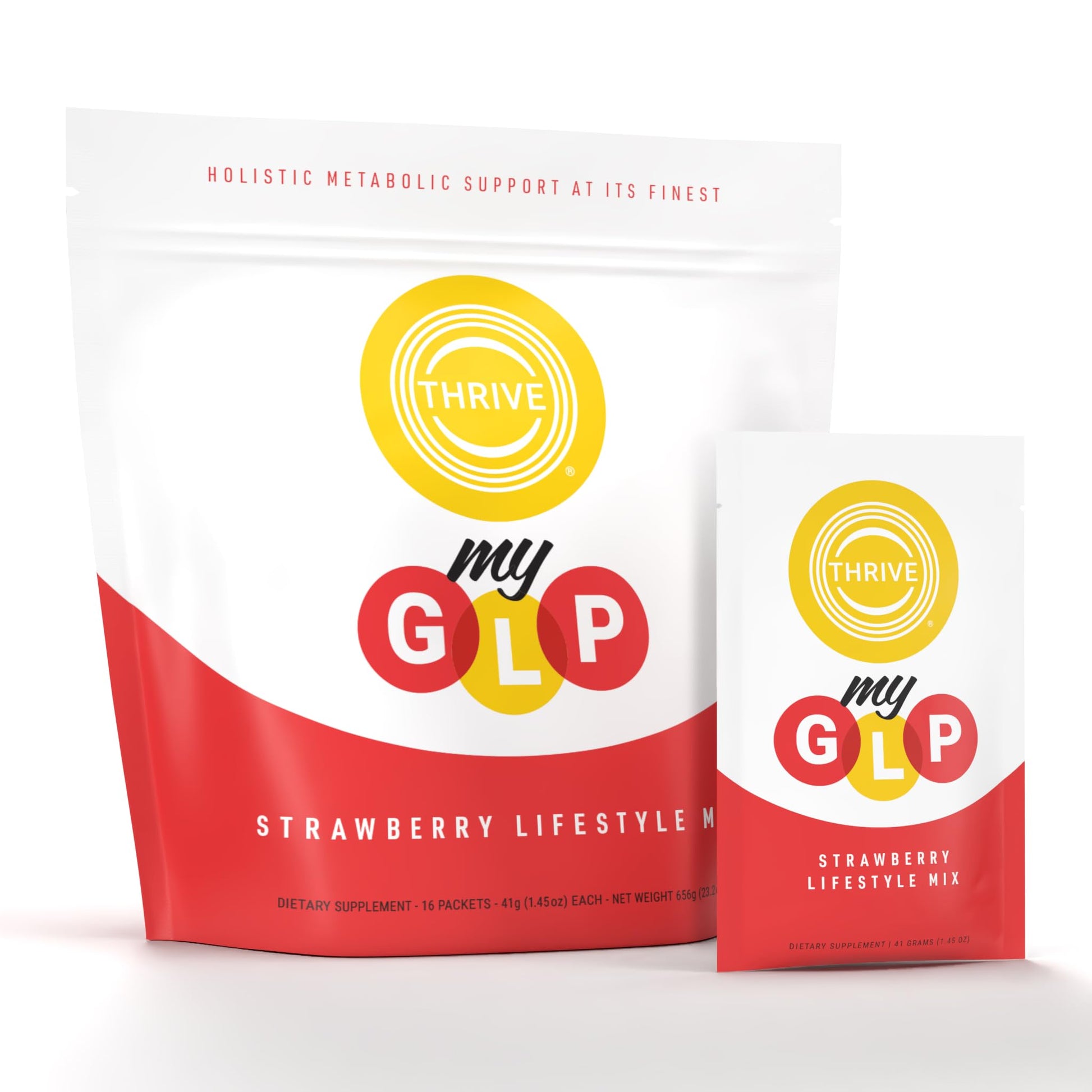 Le-Vel Thrive myGLP Advanced Metabolic & Muscle Support with myHMB®, Berberine, and Probiotics – Vegan-Friendly Protein + Fiber Blend, 24 Packets