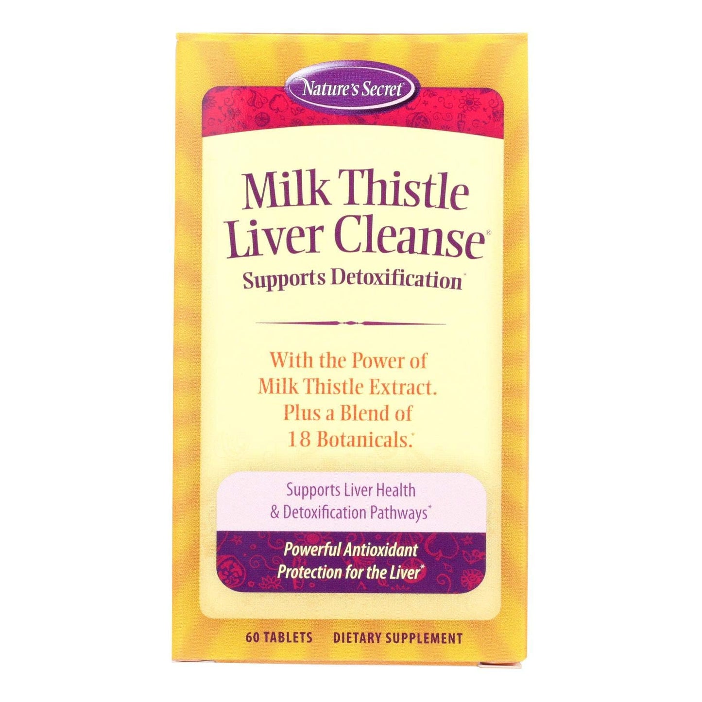Nature's Secret Milk Thistle Liver Cleanse Tablets 60