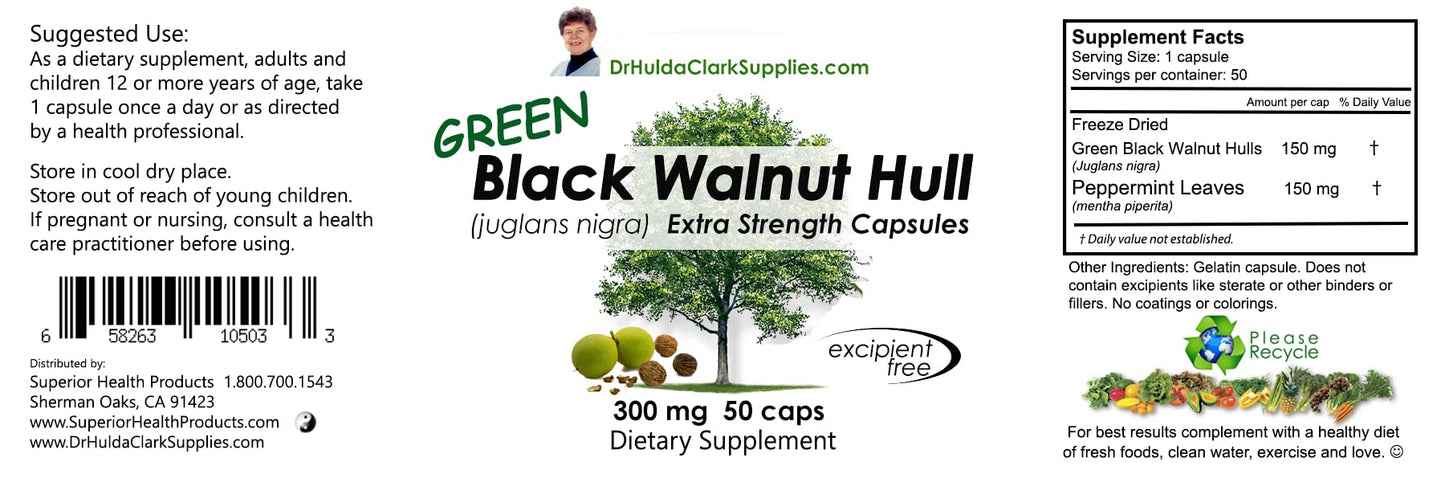 Superior Health Products Dr Clark Bundle Green Black Walnut Cloves & Wormwood Capsules 250