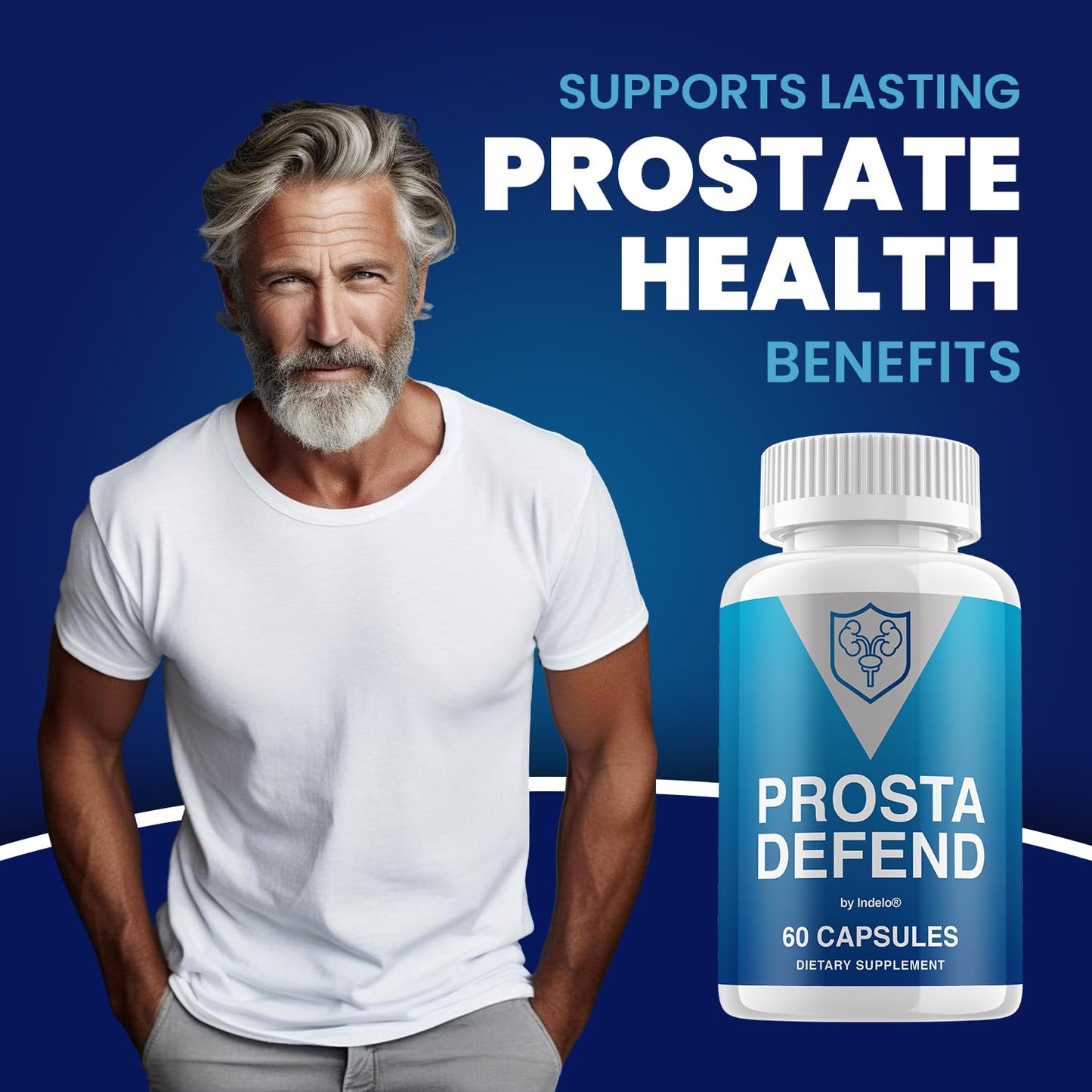 Indelo ProstaDefend – Advanced Formula Supplements for Health Support Capsules 120 Count