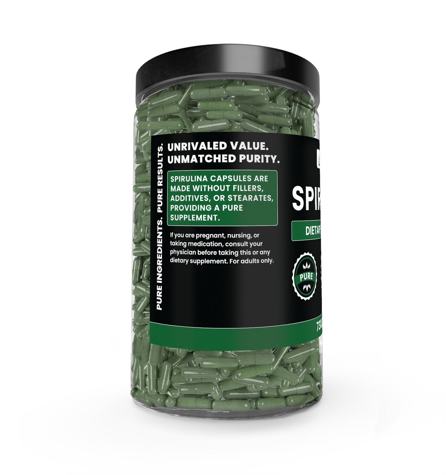 PURE ORIGINAL INGREDIENTS Spirulina 730 Capsules