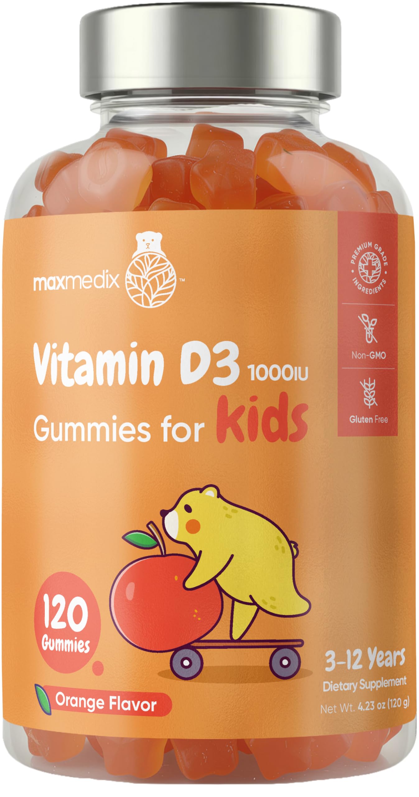 maxmedix Kids Vitamin D3 1000IU Gummies 120