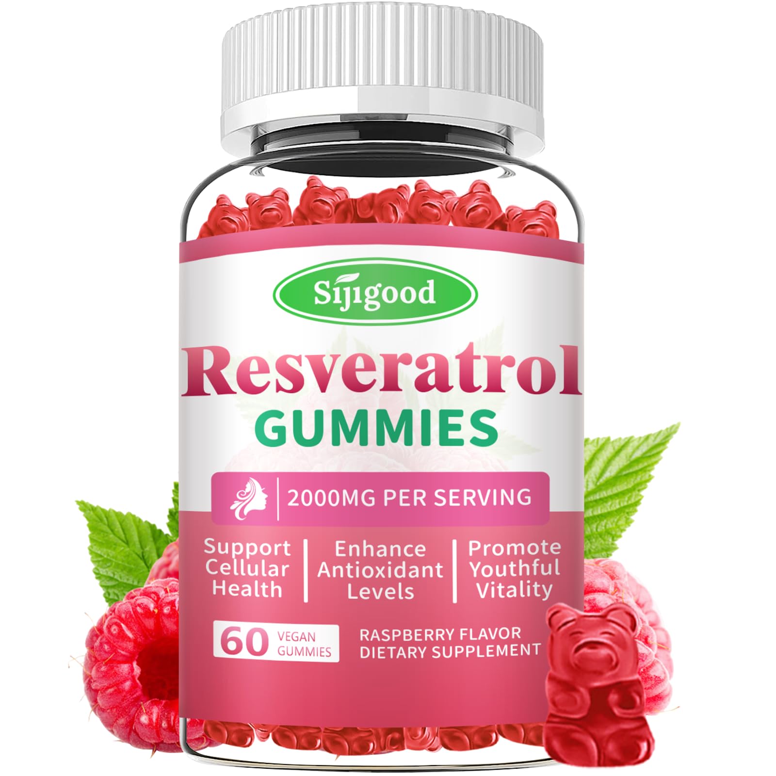 Sijigood Organic Resveratrol Gummies 60 Count