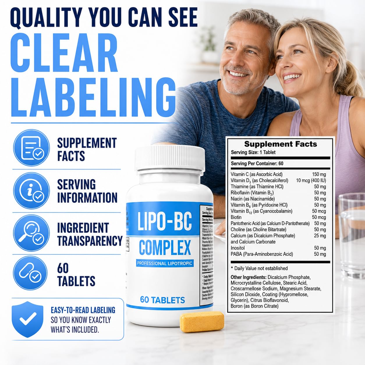 ES Global Brands Lipo-BC Complex Tablet 1 Count