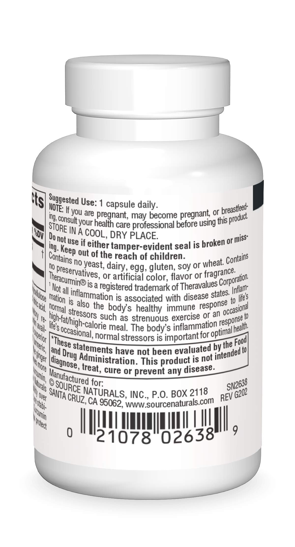 Source Naturals Theracurmin 300 mg Vegetable Capsule, 30 Count