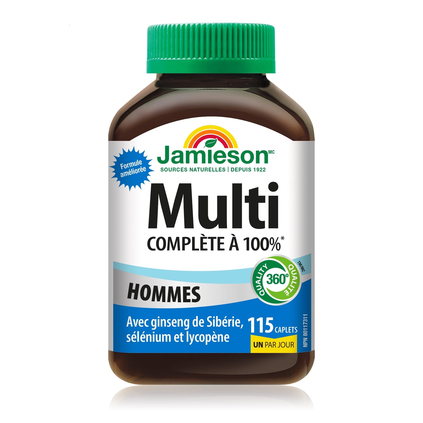 Jamieson 100% Complete Multivitamin for Men Caplets 115 Count