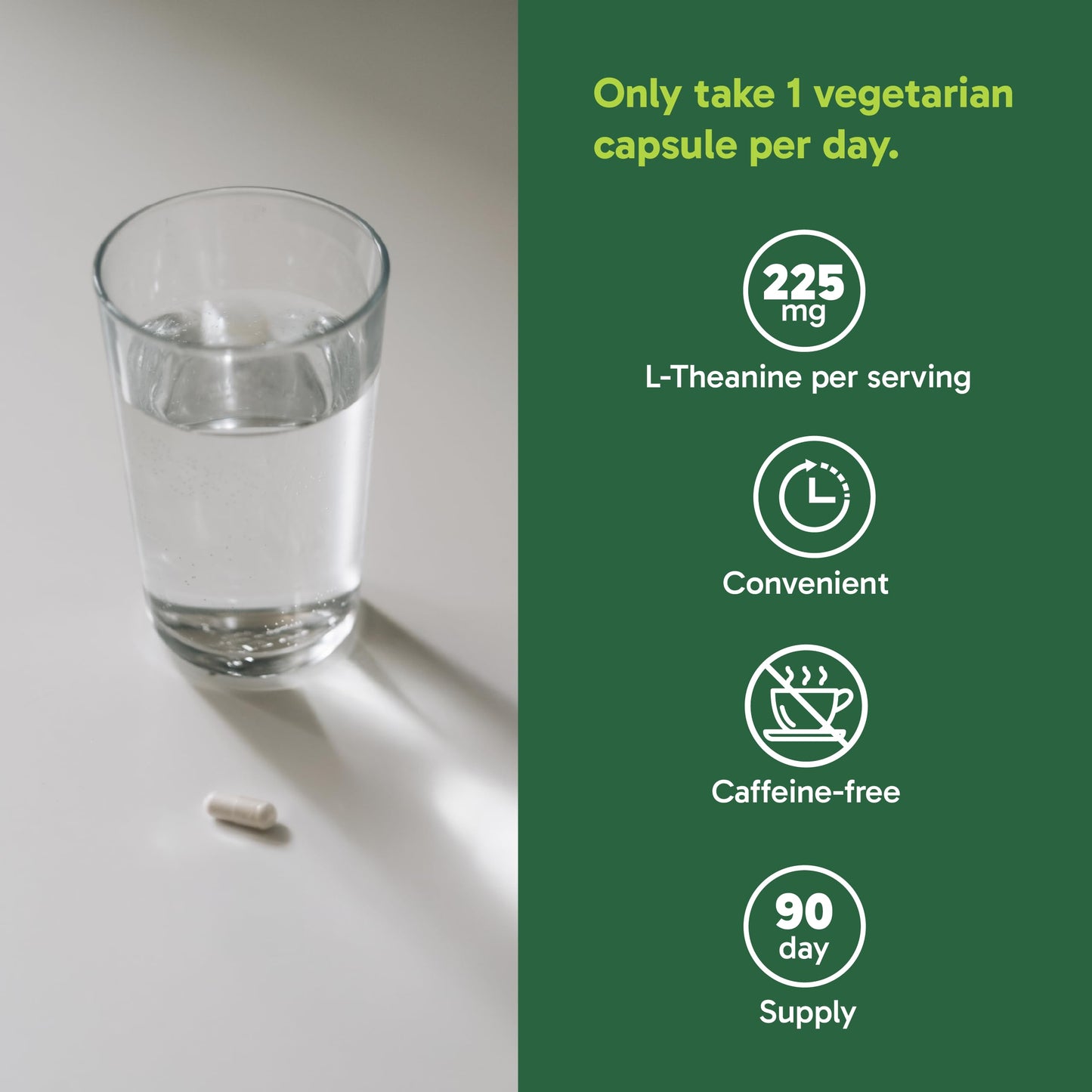 Organika L-Theanine Supplement Capsule 90 Capsules