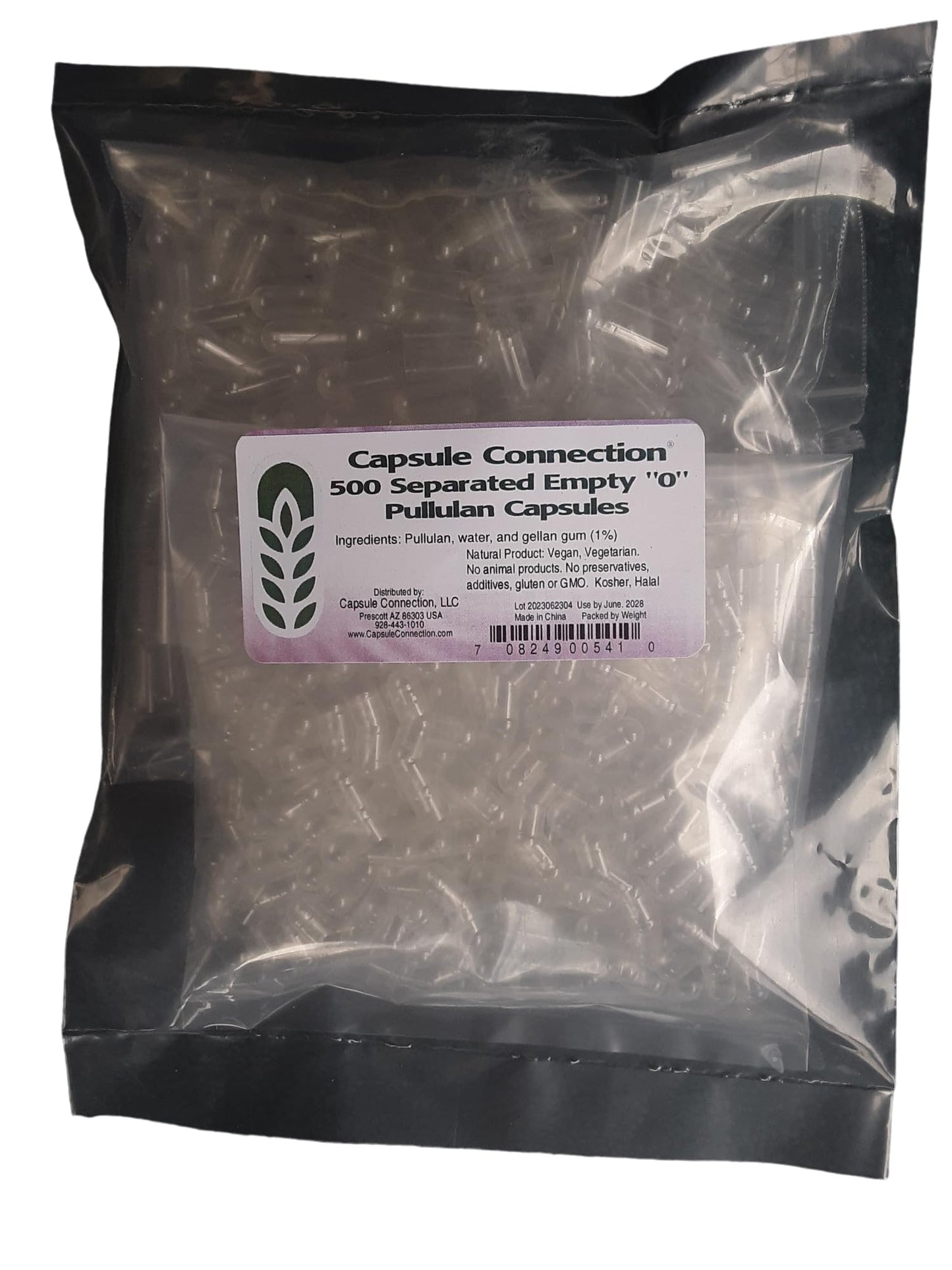 Capsule Connection Separated Empty Pullulan Capsules, 500 Capsules