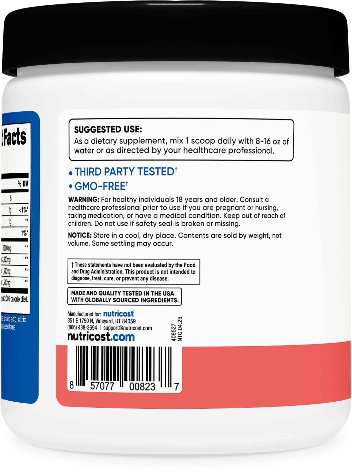 Nutricost BCAA Powder Watermelon 9.44 Ounces