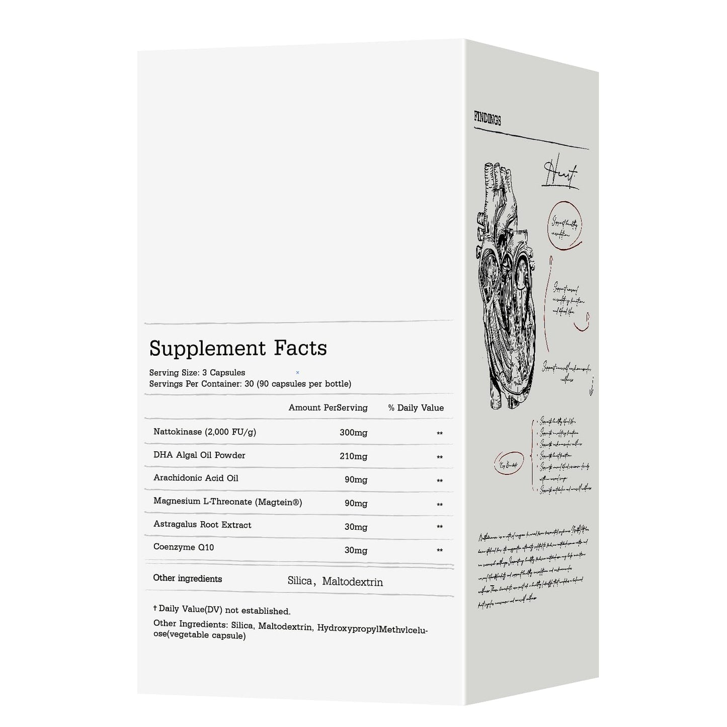 Nano One Nattokinase with CoQ10 Heart Health Supplement Capsules 90 Count