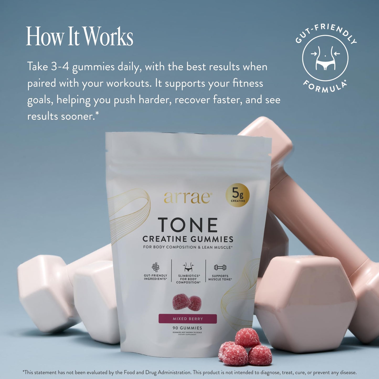 Arrae Creatine Gummies for Women 90 ct