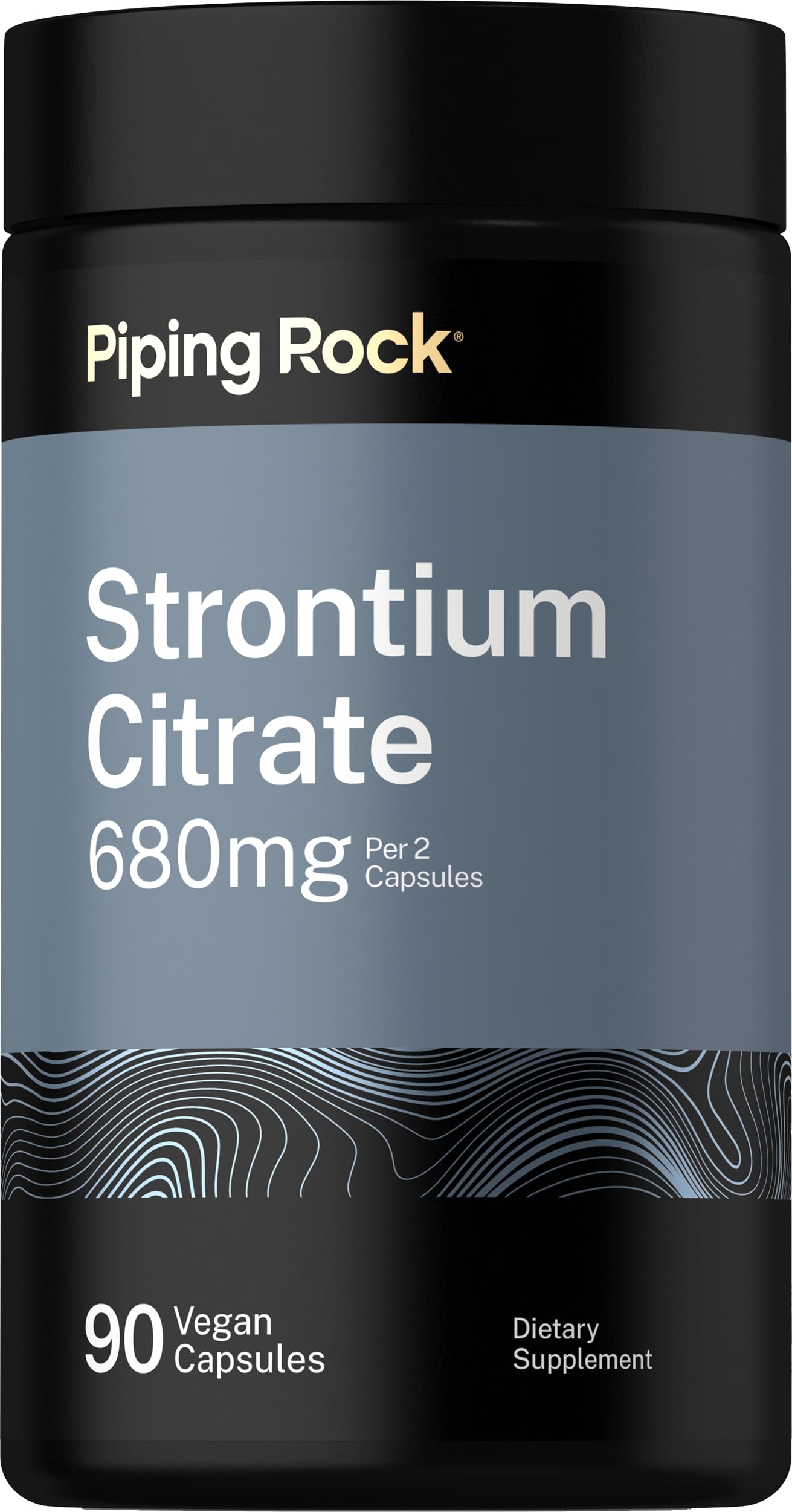 Piping Rock Strontium Citrate 680 mg Capsule 90 Count
