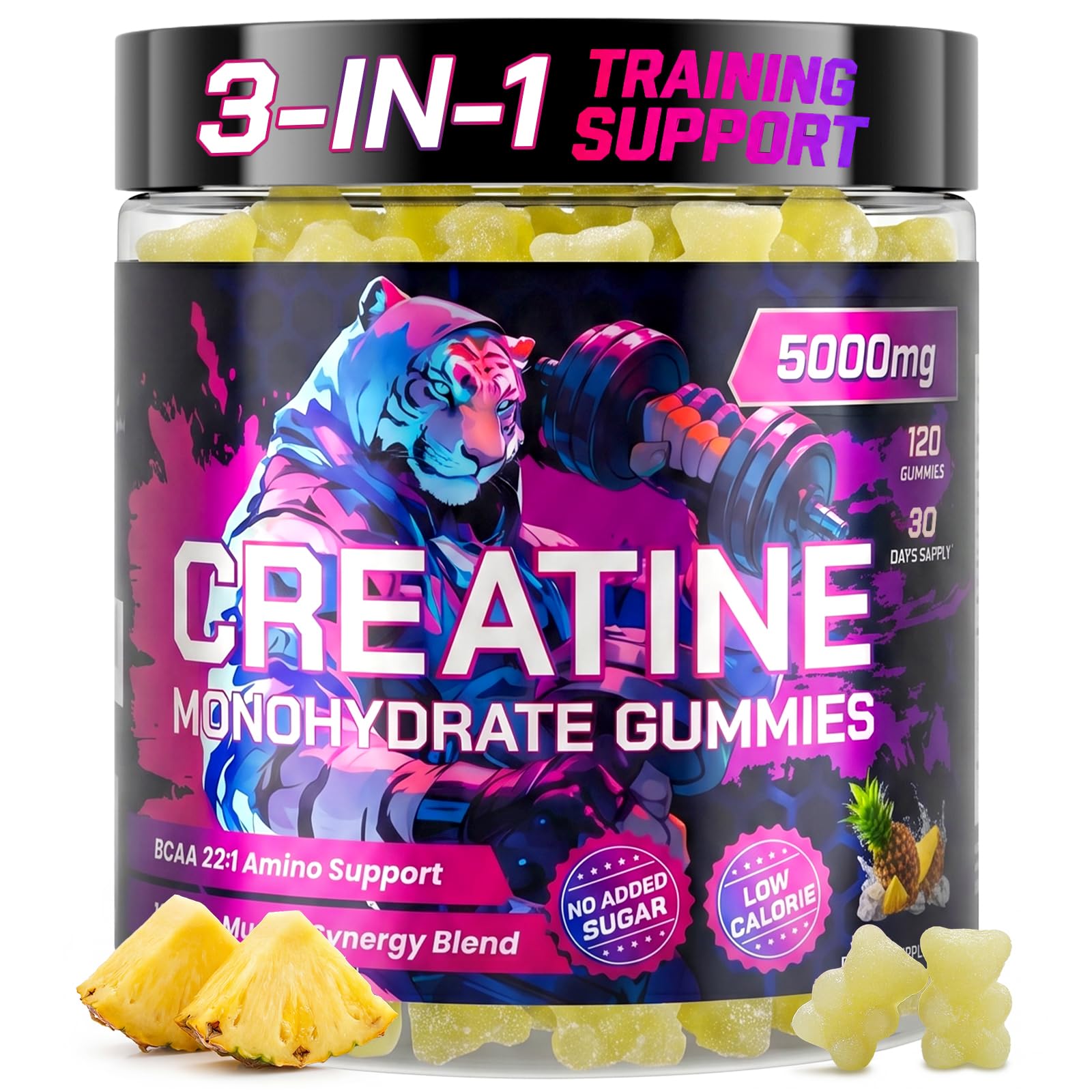 Florvay Creatine Gummies, Gummy, 120 Count