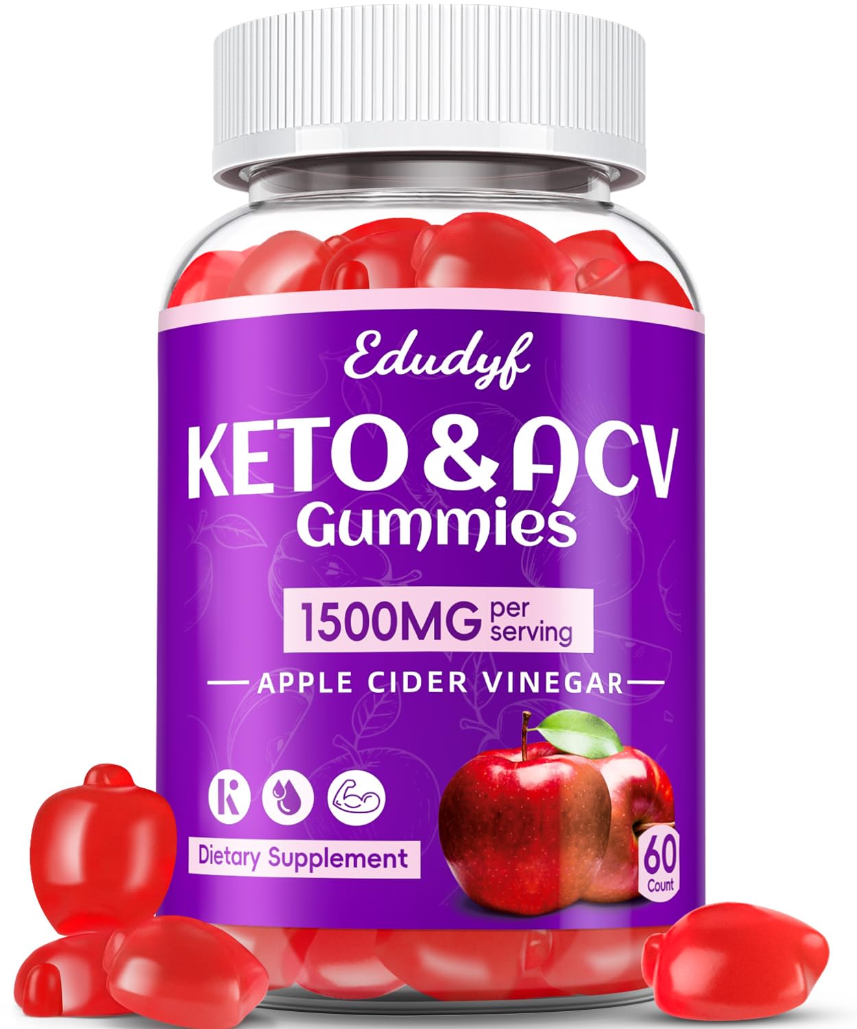 EDUDYF Keto ACV Gummies 60 Count