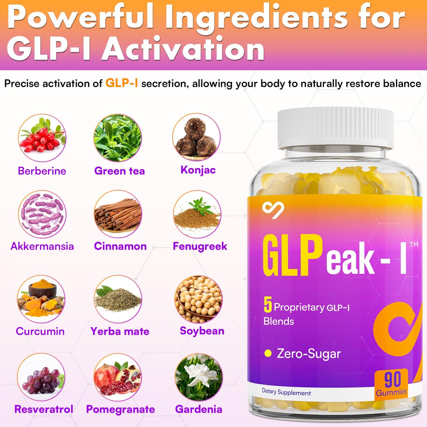 Cfuful GLP-1 Activation Probiotic Capsule with Akkermansia and Berberine 90 Capsules