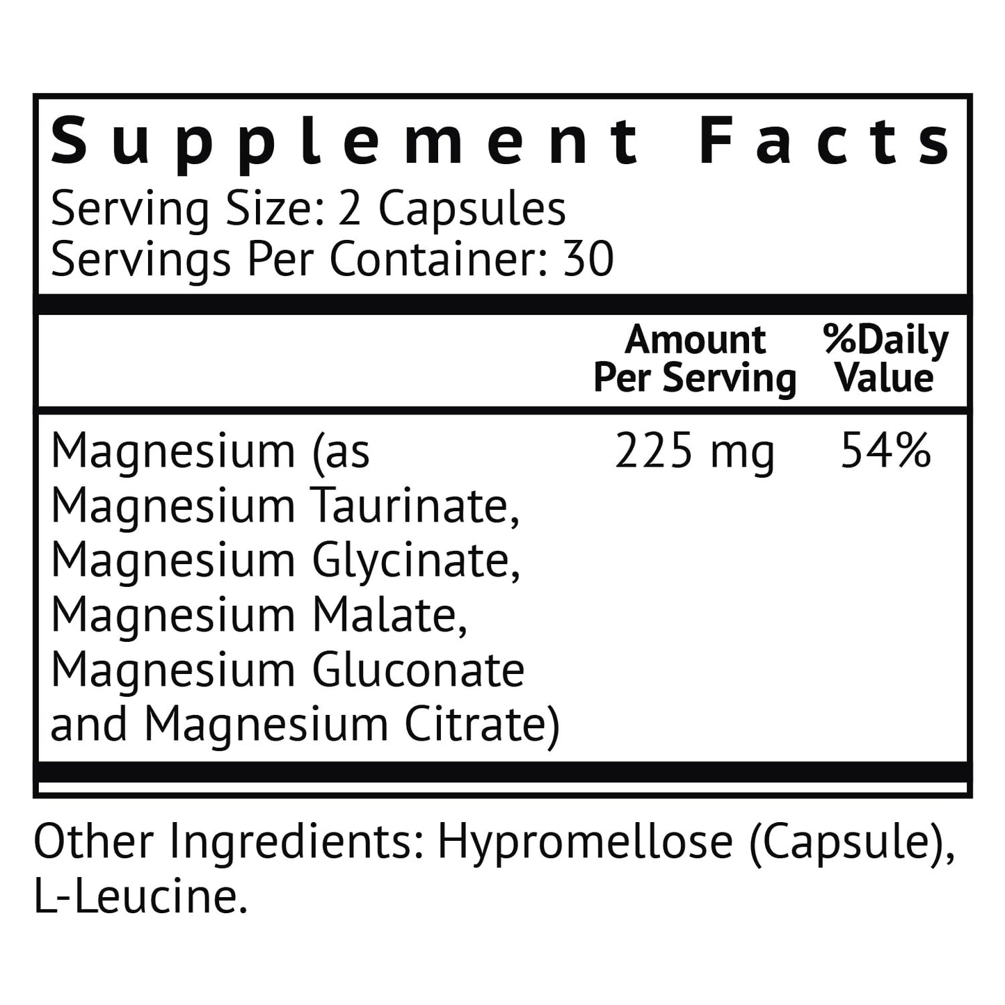 Biolor Magnesium Complex Supplement Capsules 60 Count