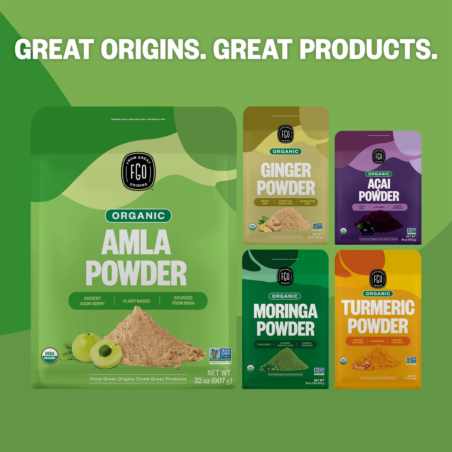 FGO Organic Amla Powder, 32 oz