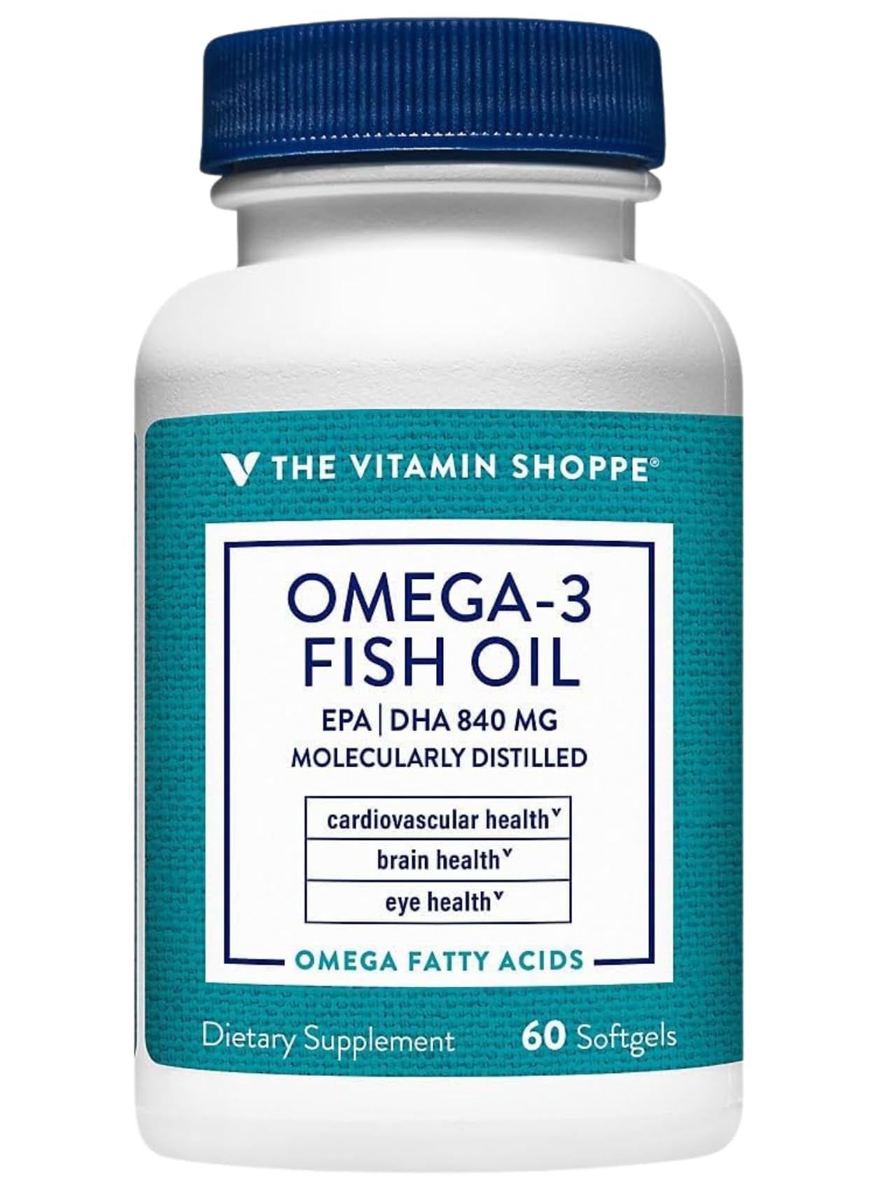 The Vitamin Shoppe Omega 3 Fish Oil 1100 mg Softgels, 60 Softgels