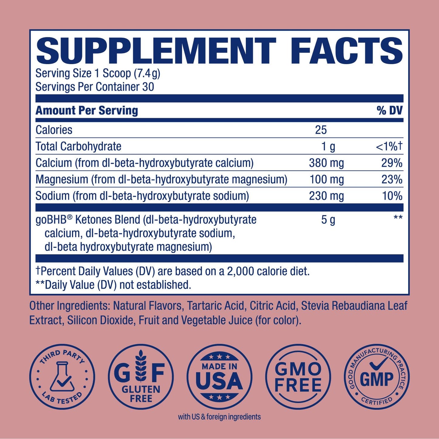 Real Ketones BHB Exogenous Ketones Energy Powder Sugar Free Electrolyte Powder with 4 Main Fasting Electrolytes & Hydrating Patented BHB Ketones for Energy & Focus, 7.9 oz