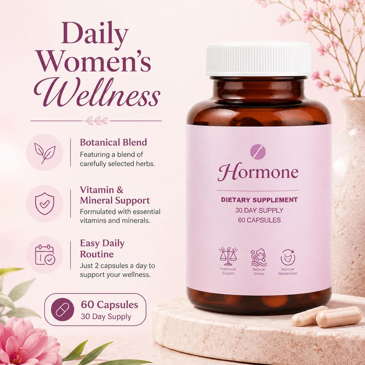 Prspy Hormone Balance Support for Women 60 Capsules
