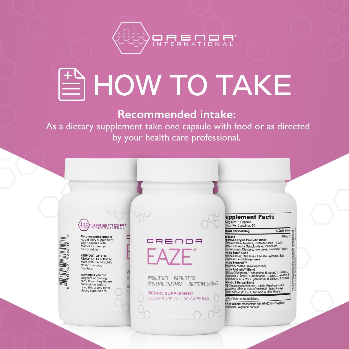 Orenda International Eaze Gut Wellness Capsules, 30 Capsules