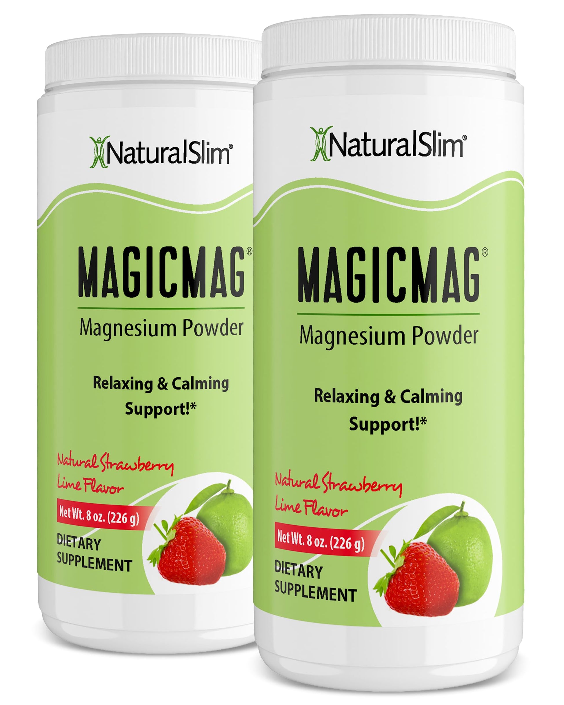 NaturalSlim MagicMag Magnesium Citrate Powder, 16 oz (Pack of 2)