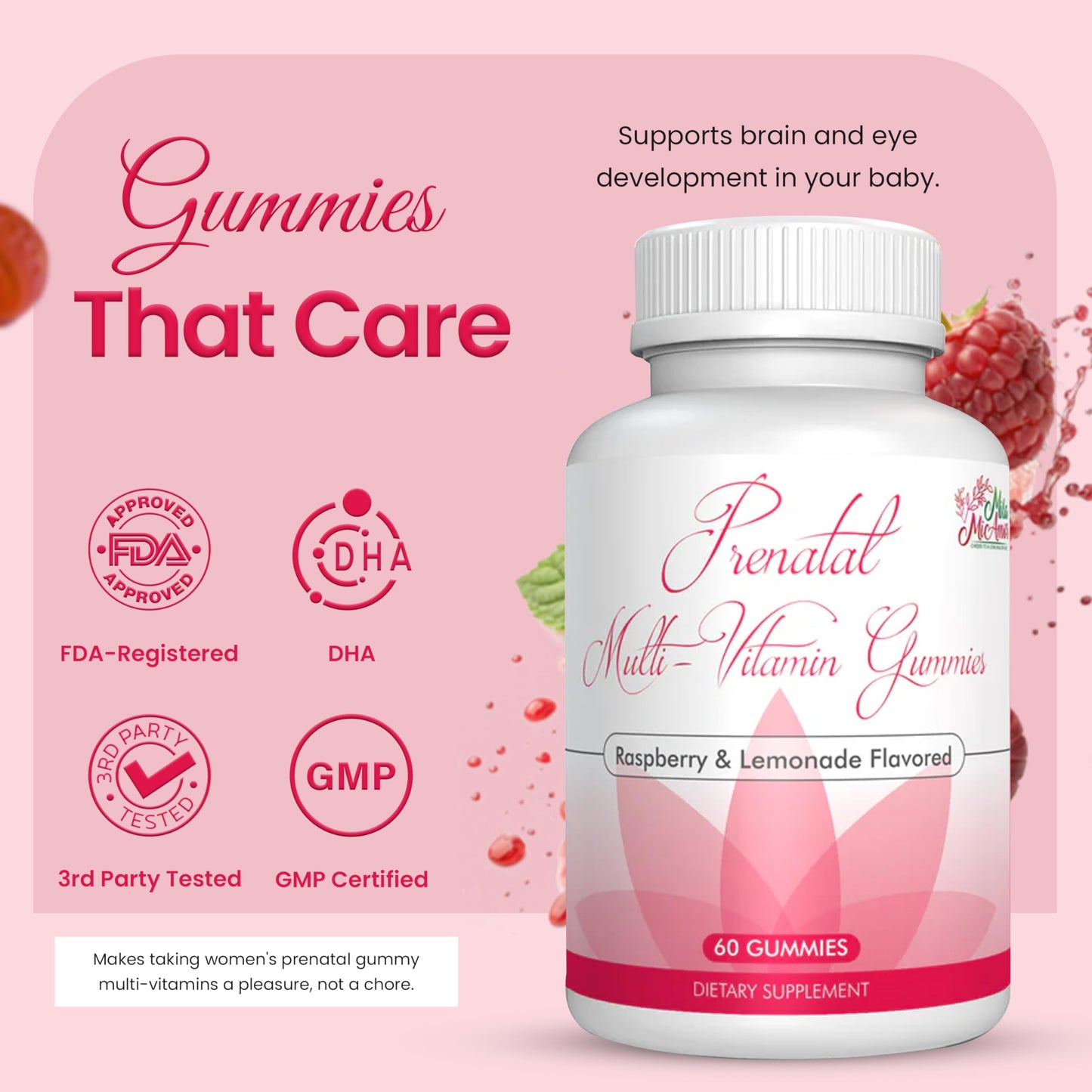Mila Miamor Prenatal Multivitamin Gummies, 60 Gummies