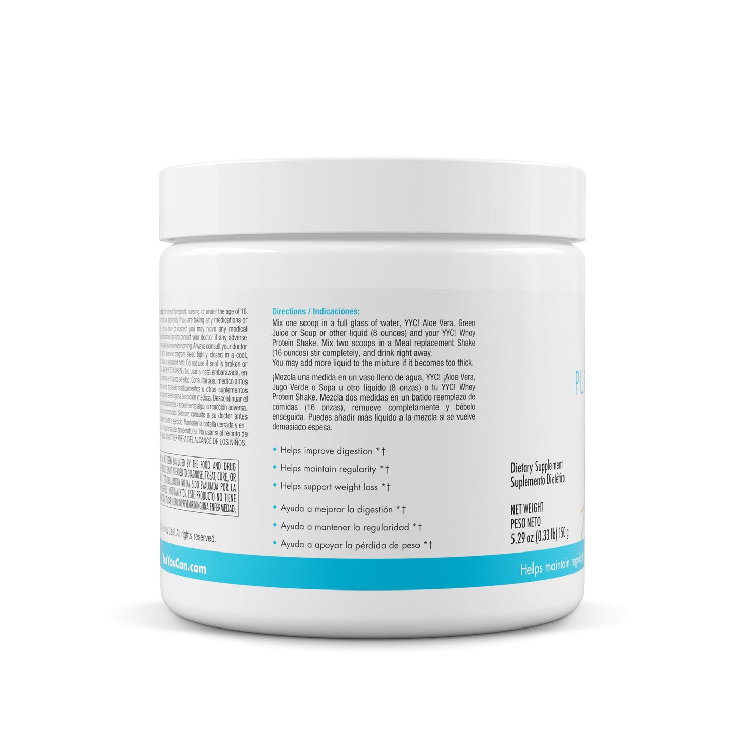 Yes You Can! Pure Fiber Shake Booster, Powder, 30 Servings