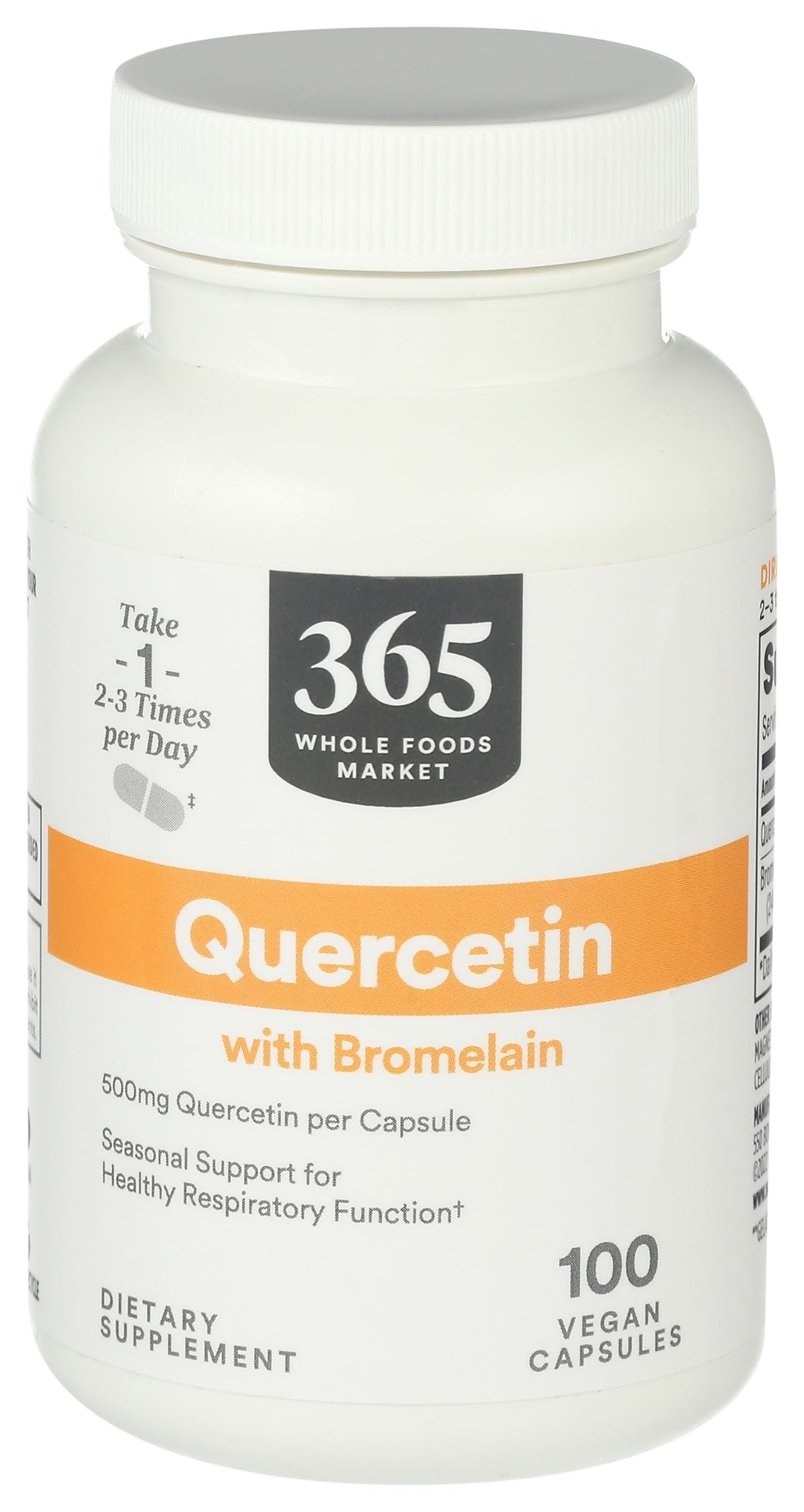 Whole Foods Market Quercetin with Bromelain Capsules, 100 Count