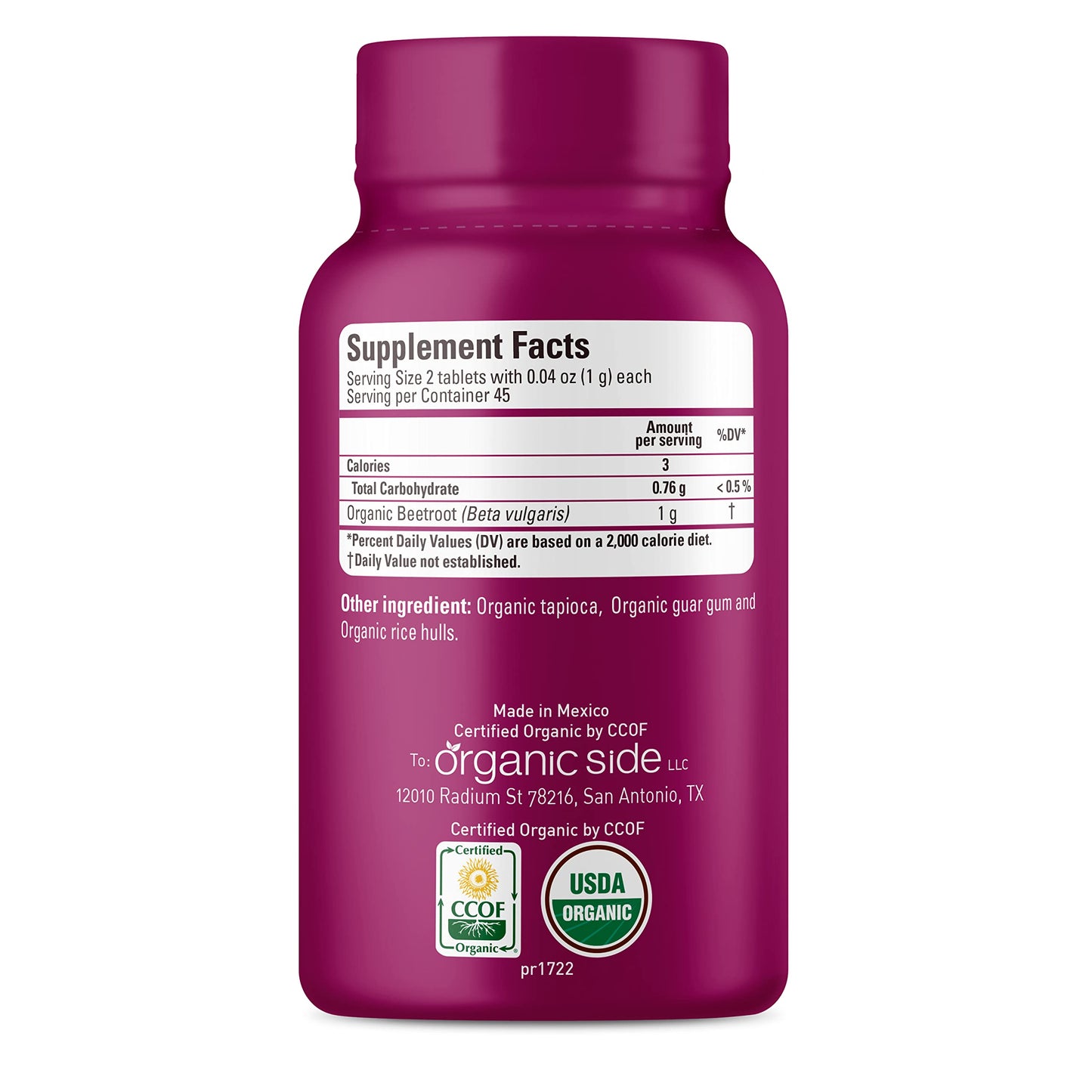 OS Organic Side Beetroot Tablets 90