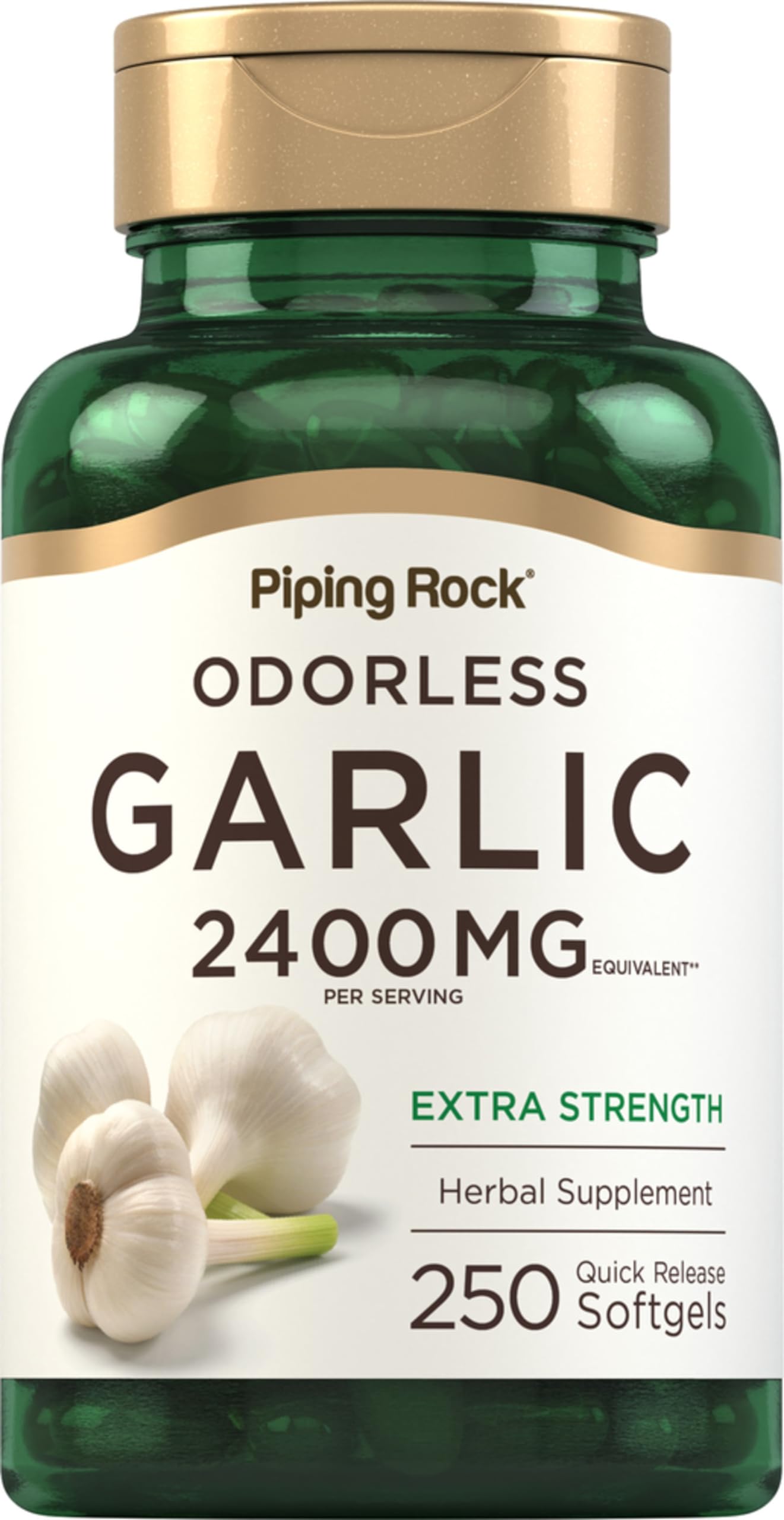 Piping Rock Odorless Garlic Supplement Softgels 250