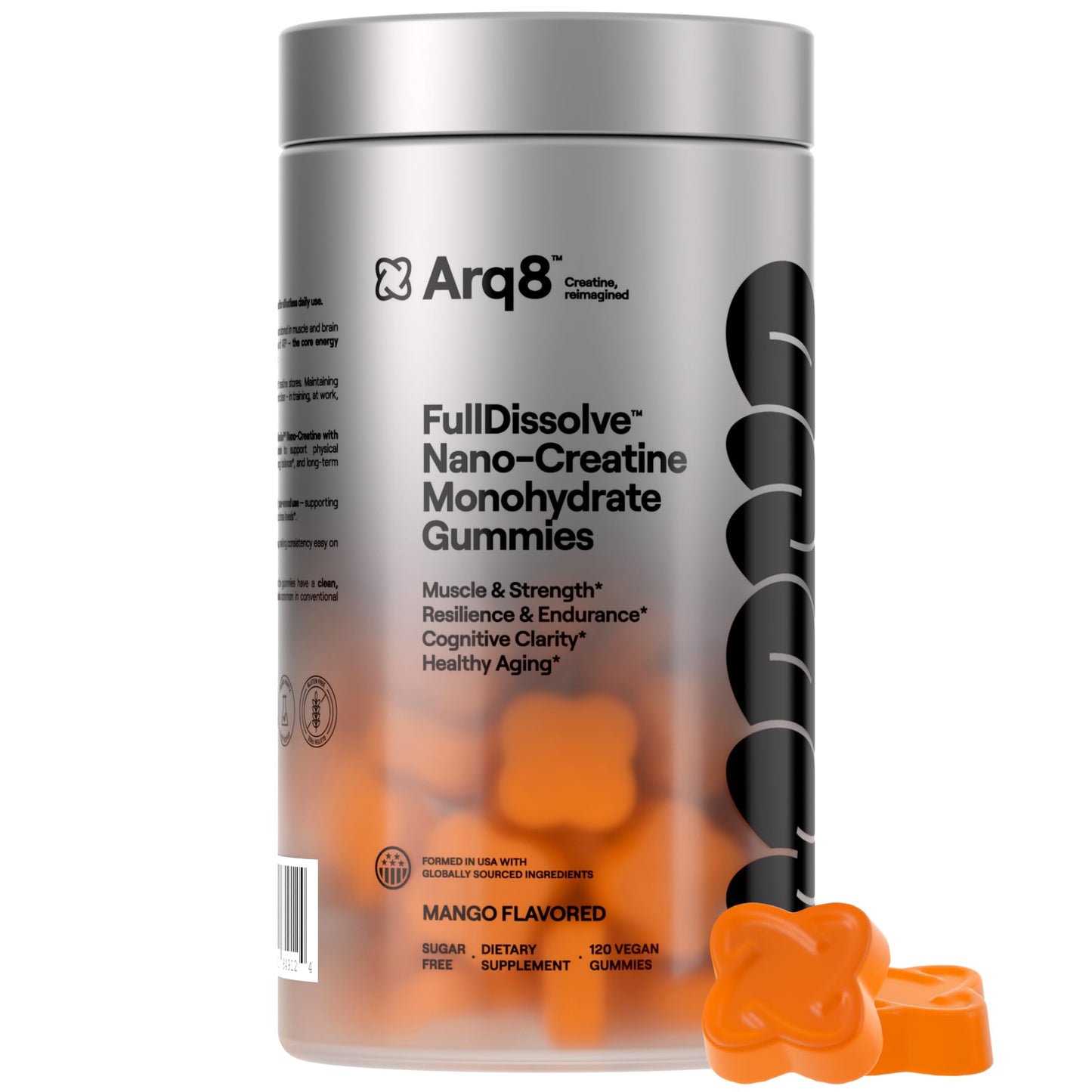 ARQ8 LONGEVITY Creatine Monohydrate Gummies, 120 Gummies