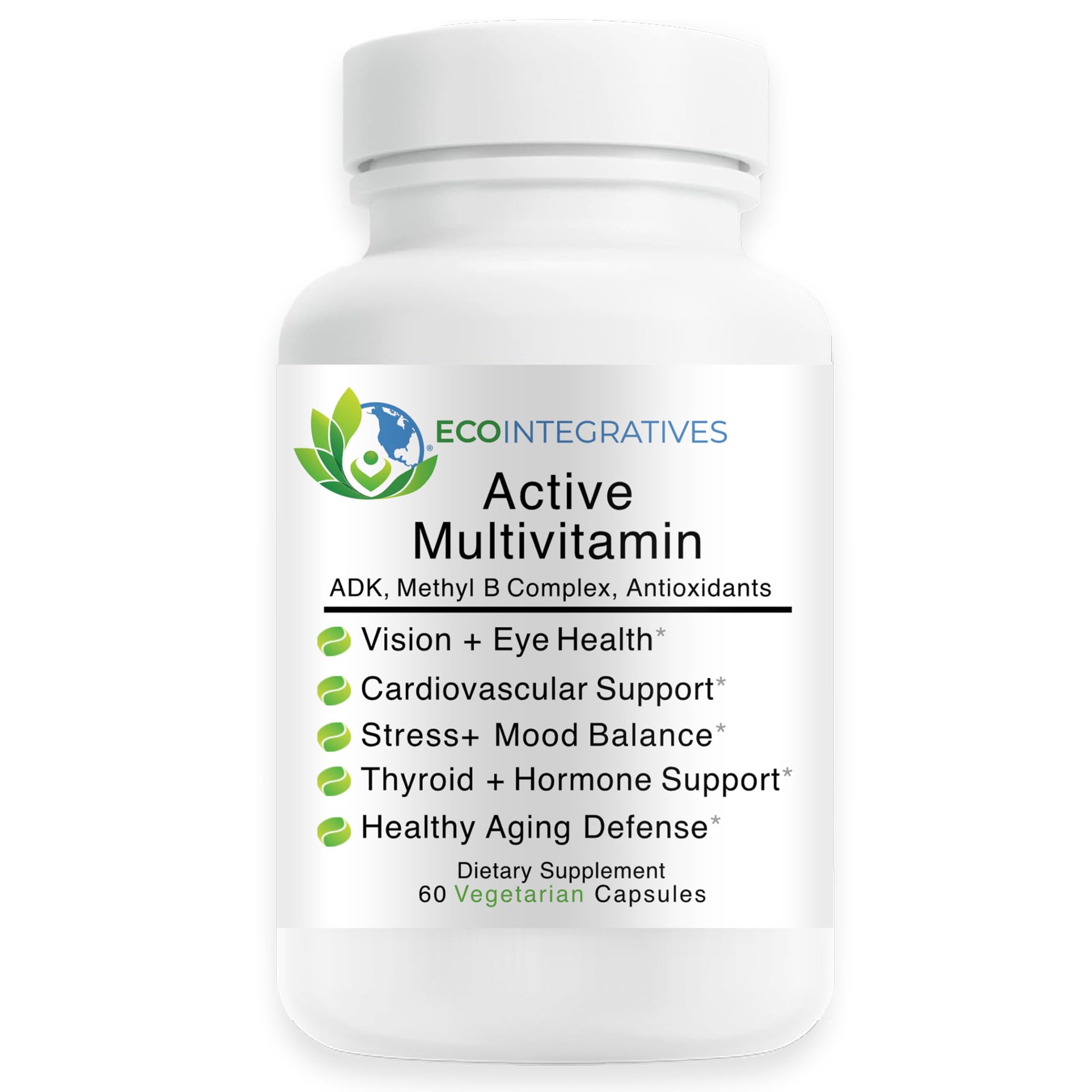 EcoIntegratives Active Multivitamin ADK Methyl B Complex Capsules, 60 Count