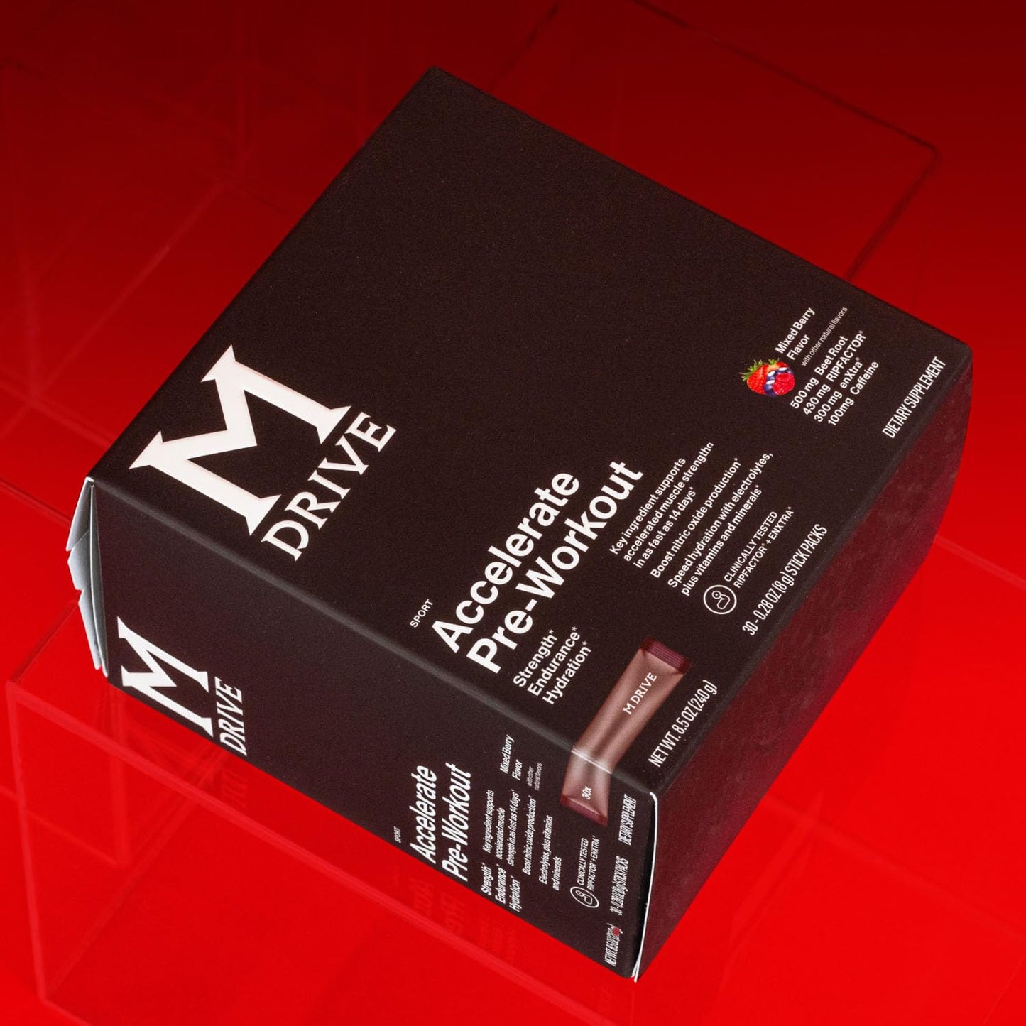 Mdrive Accelerate Pre-Workout Powder, 8.4 oz, 30 Count
