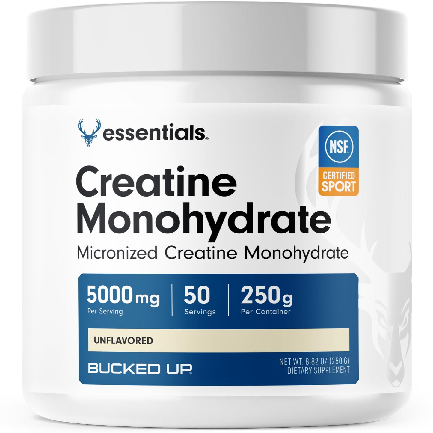 Bucked Up Pure Micronized Creatine Monohydrate Powder 8.82