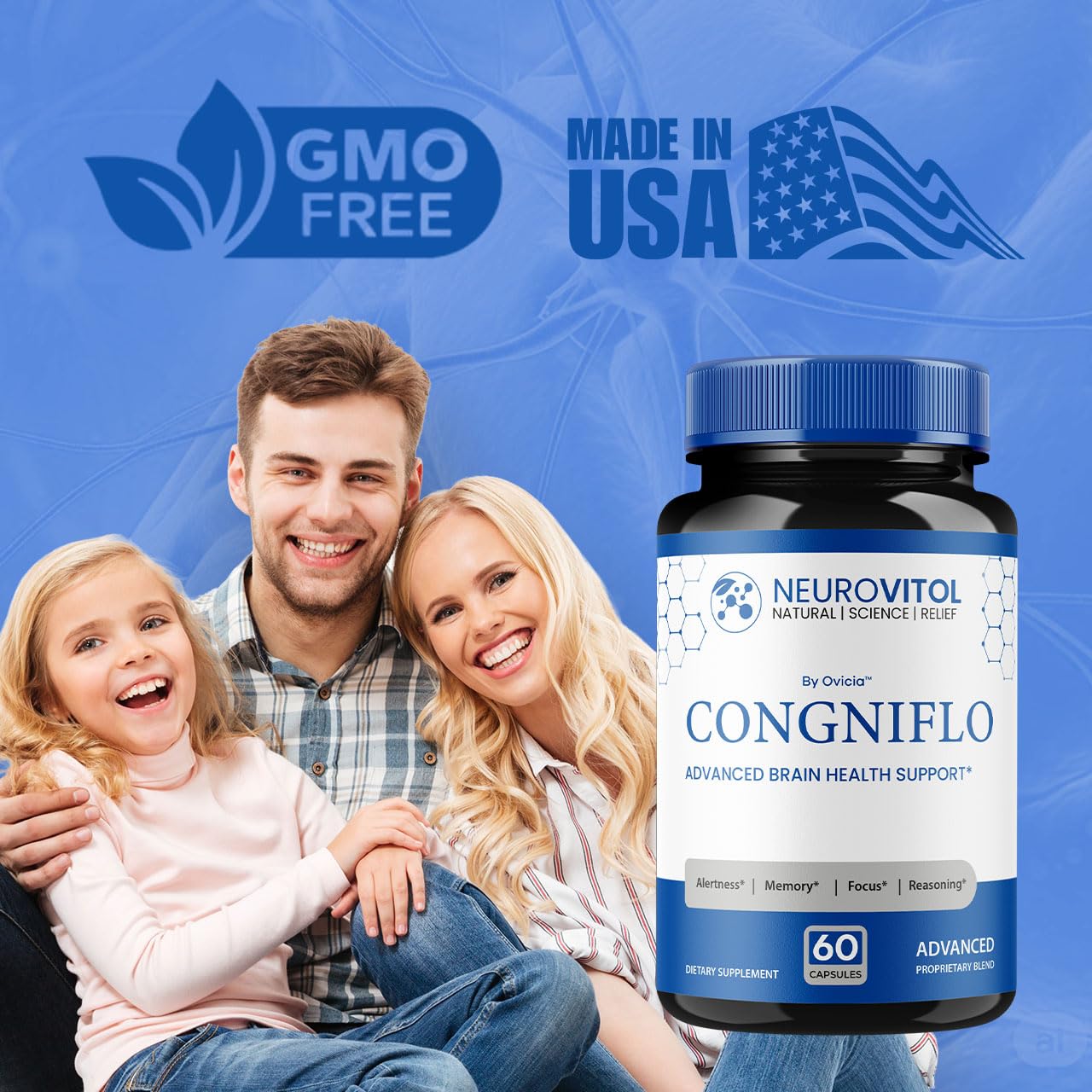 OVICIA NeuroVitol Cogniflo Capsules, 60 Capsules