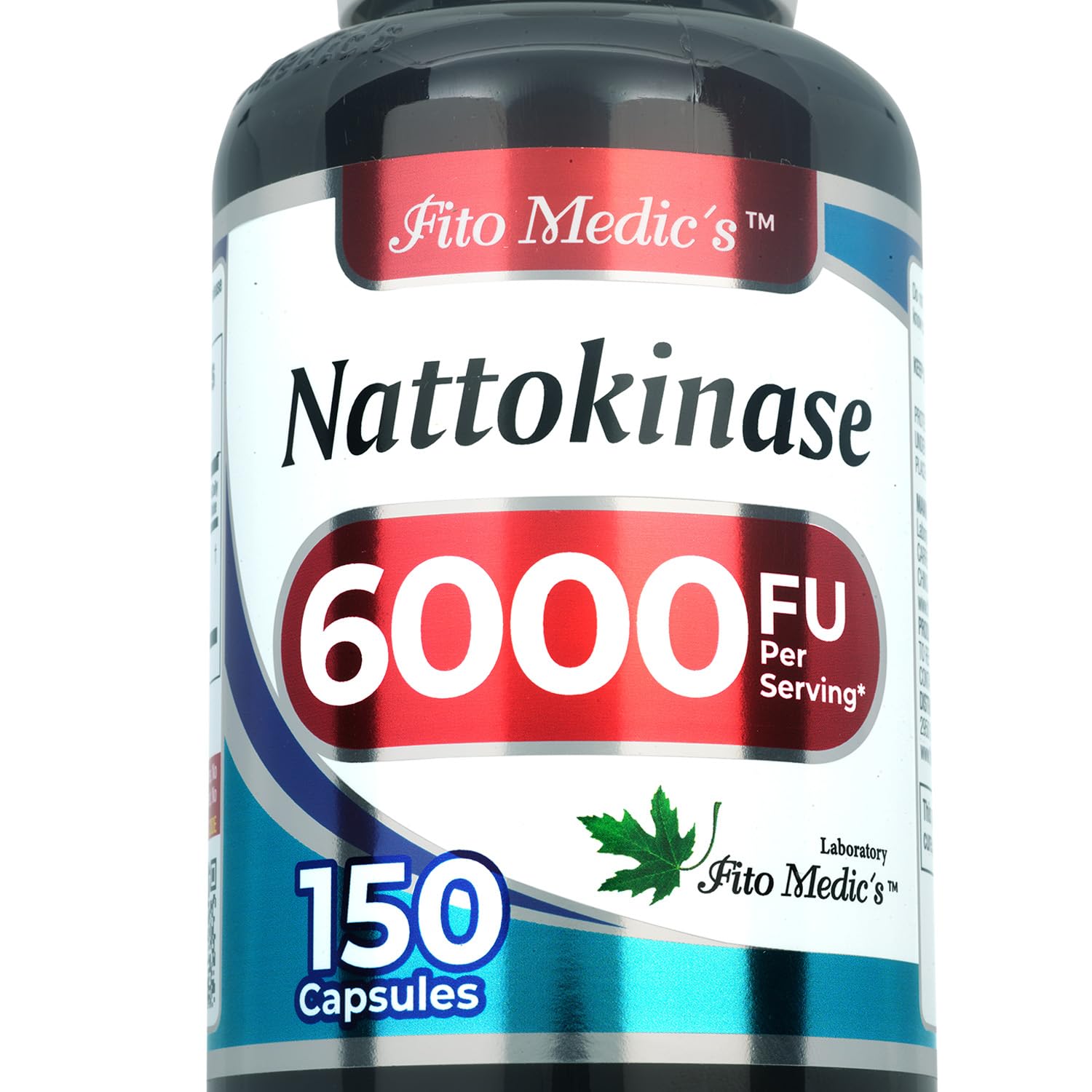 FITO MEDIC'S Lab Nattokinase Natto 6000 FU Enzyme, 150 Capsules